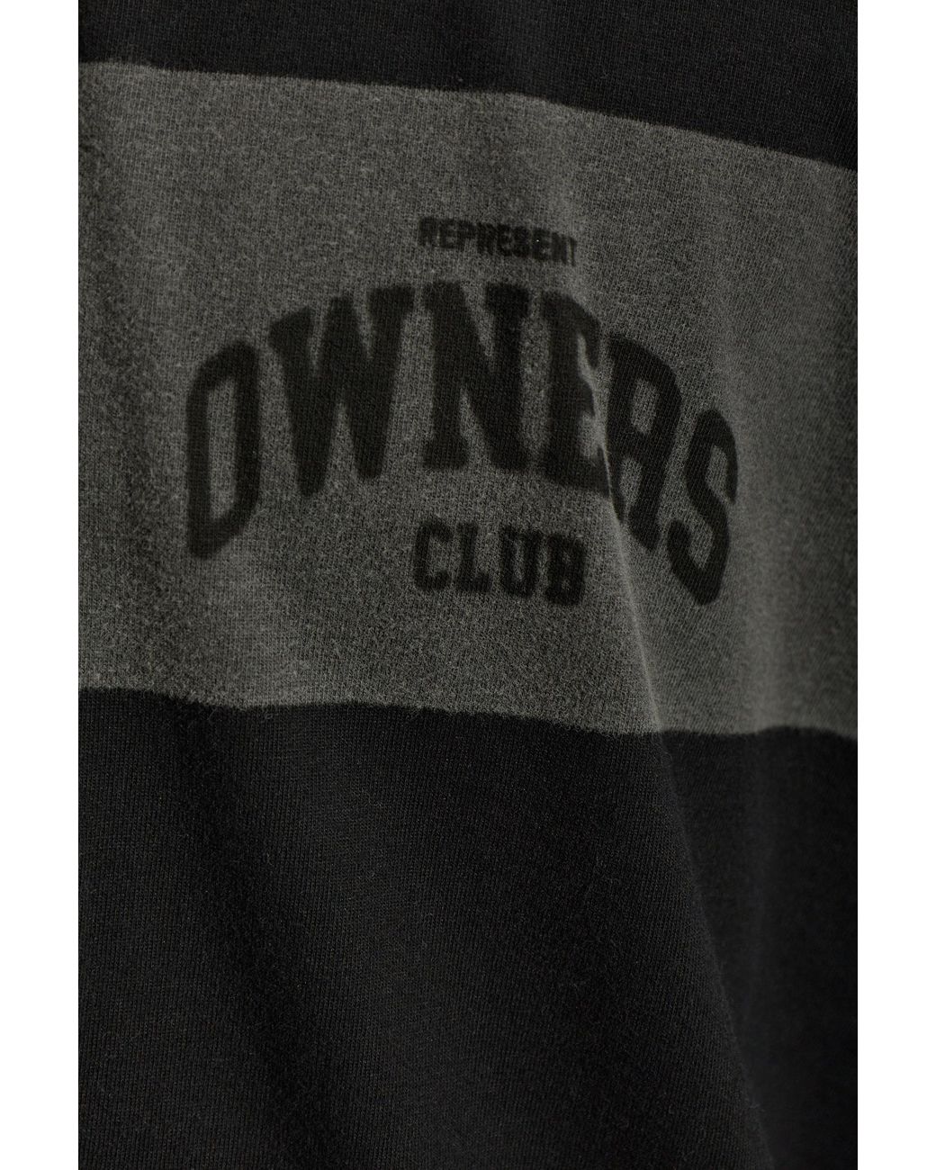 Represent Black Striped Polo for men