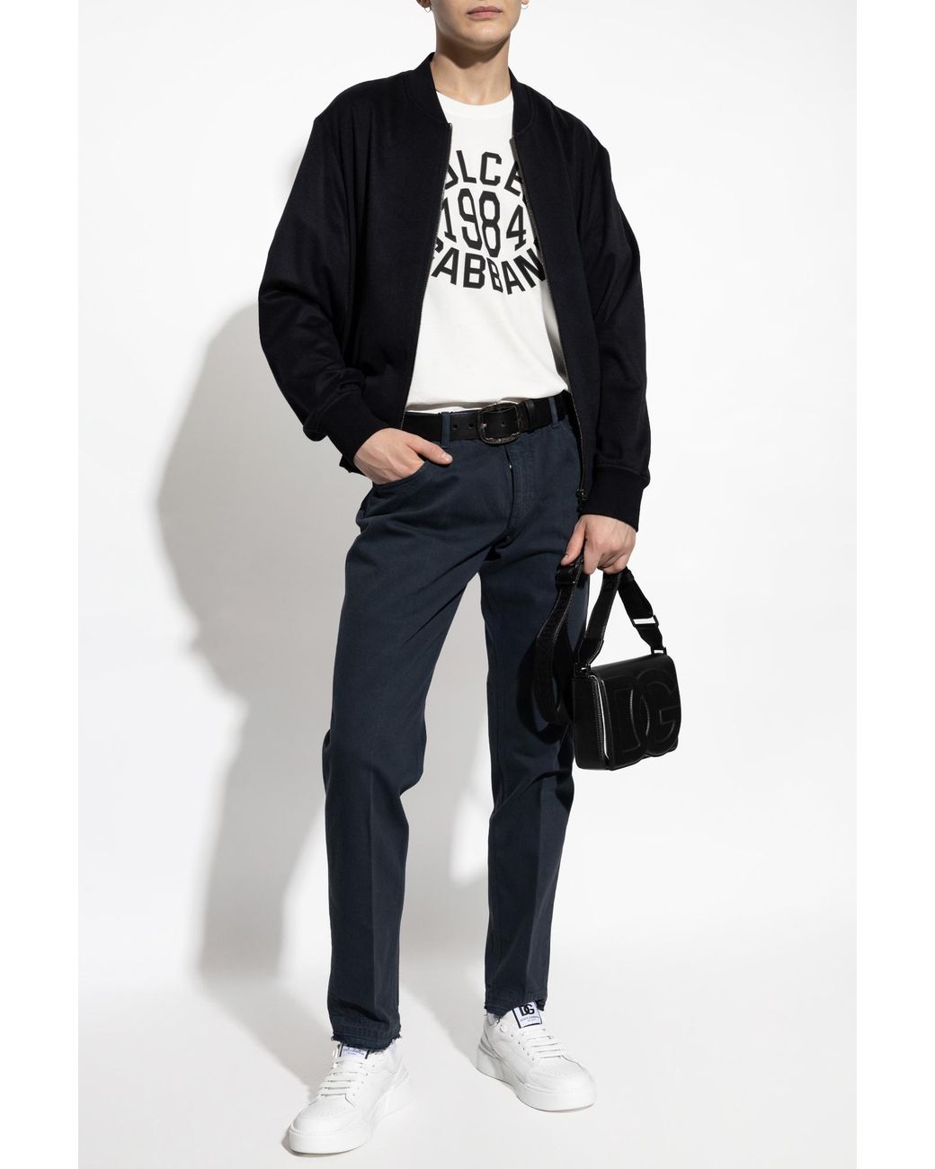 Dolce & Gabbana Blue Cashmere Jacket for men