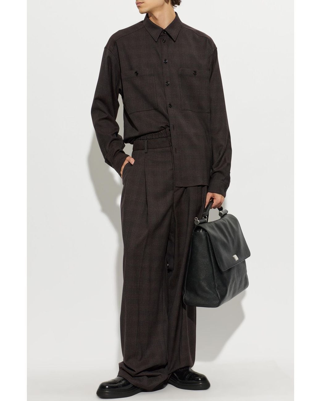 Dolce & Gabbana Black Checked Shirt for men