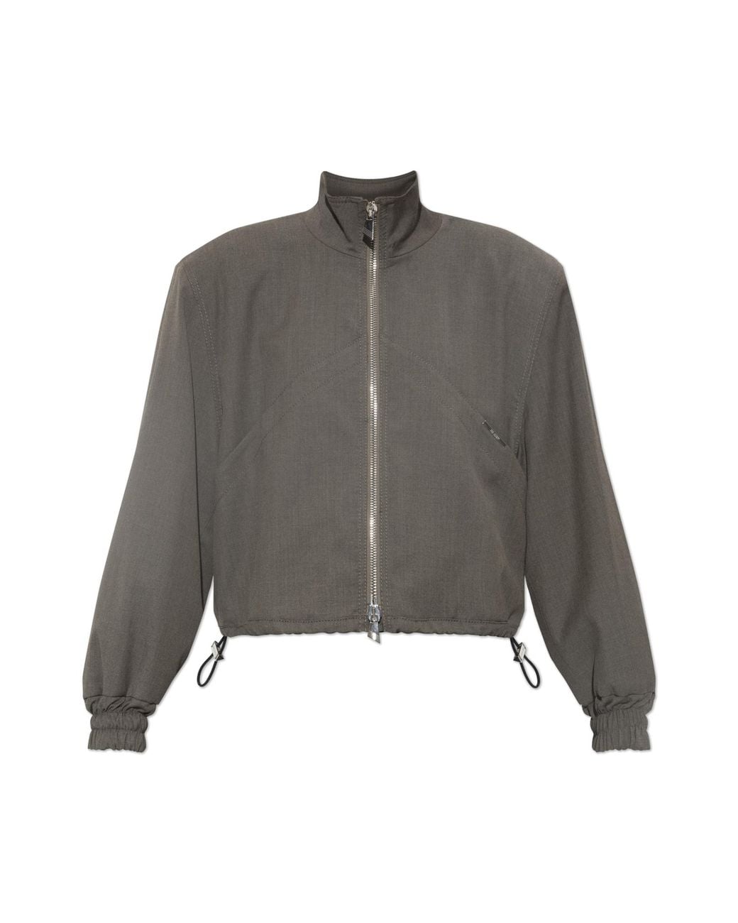The Attico Gray Jacket With Sewn-In Shoulder Pads