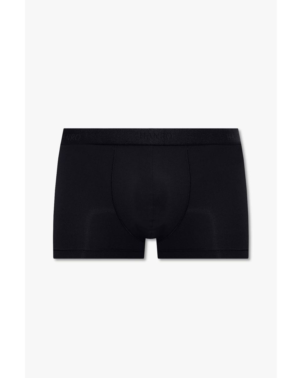 Hanro Black Logo Boxer Briefs for men
