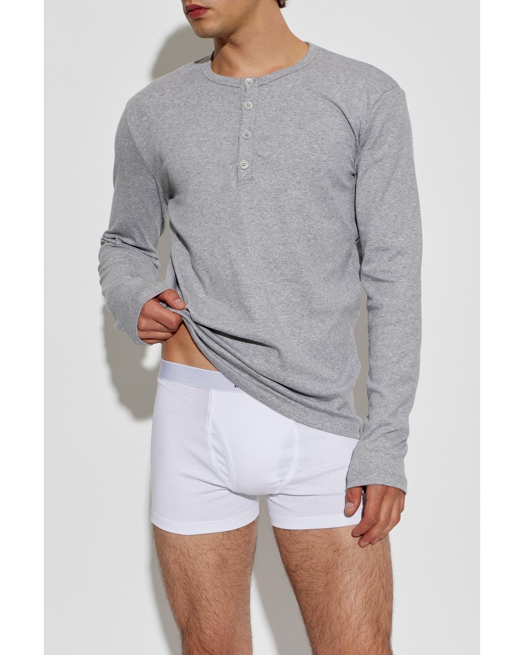 MM6 by Maison Margiela Gray Underwear T-Shirt for men