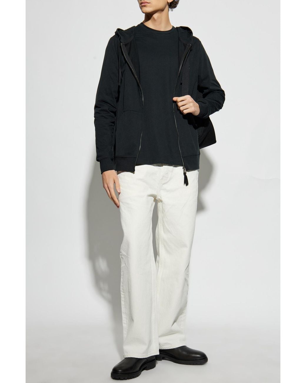 AllSaints Black Long Sleeve T-Shirt Brace for men