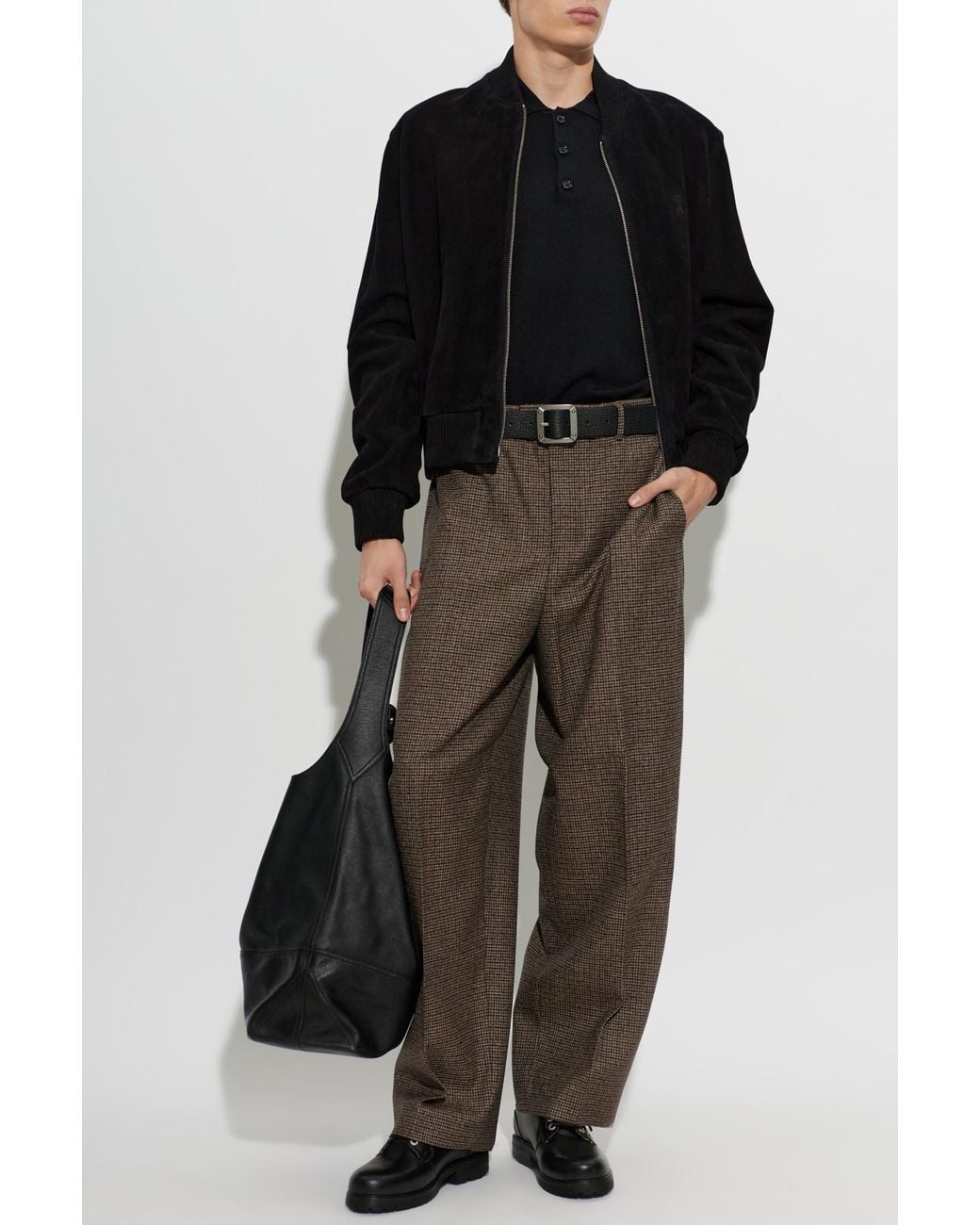 AMI Black Suede 'Bomber' Jacket for men