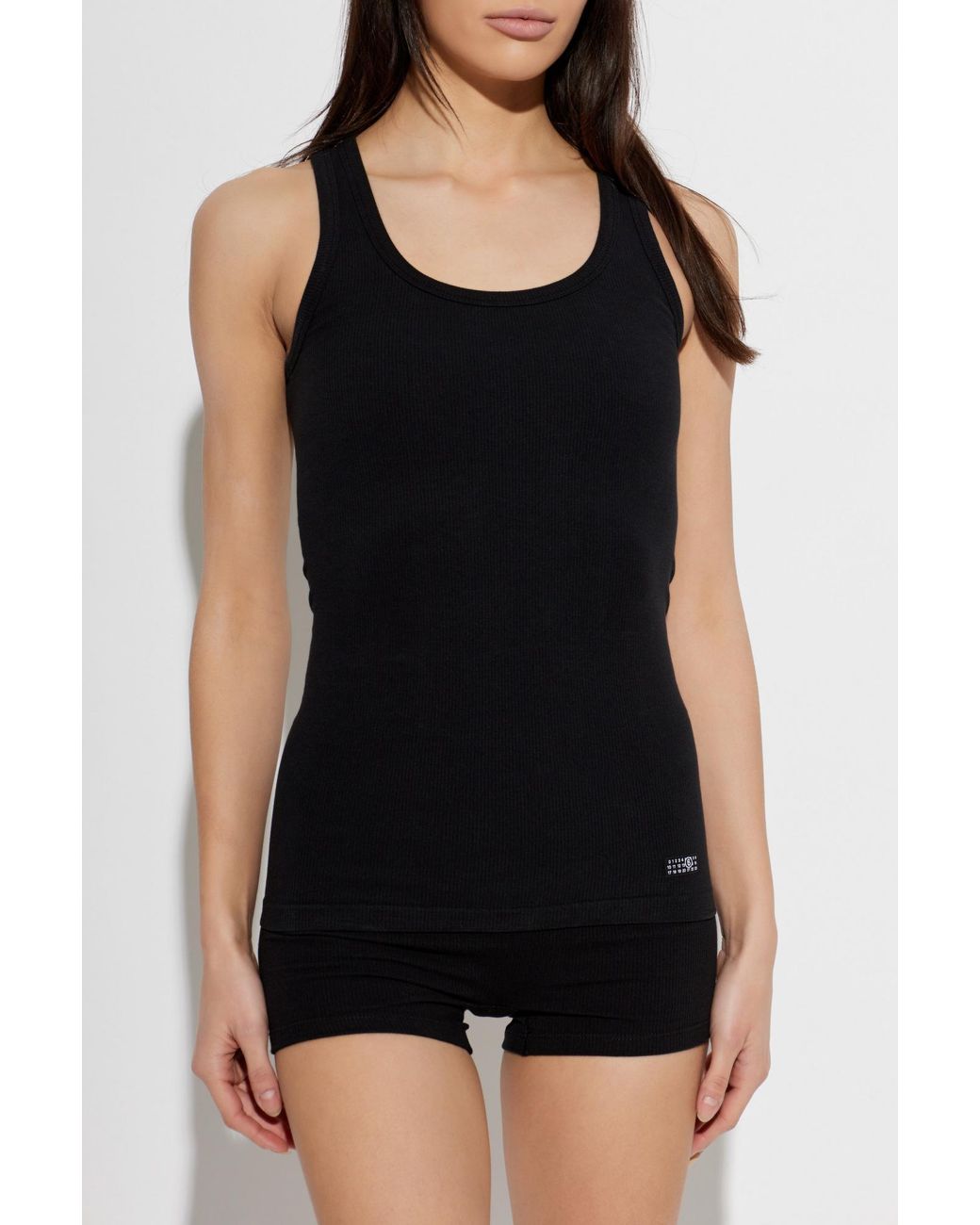 MM6 by Maison Margiela Black Top From The 'Underwear' Collection