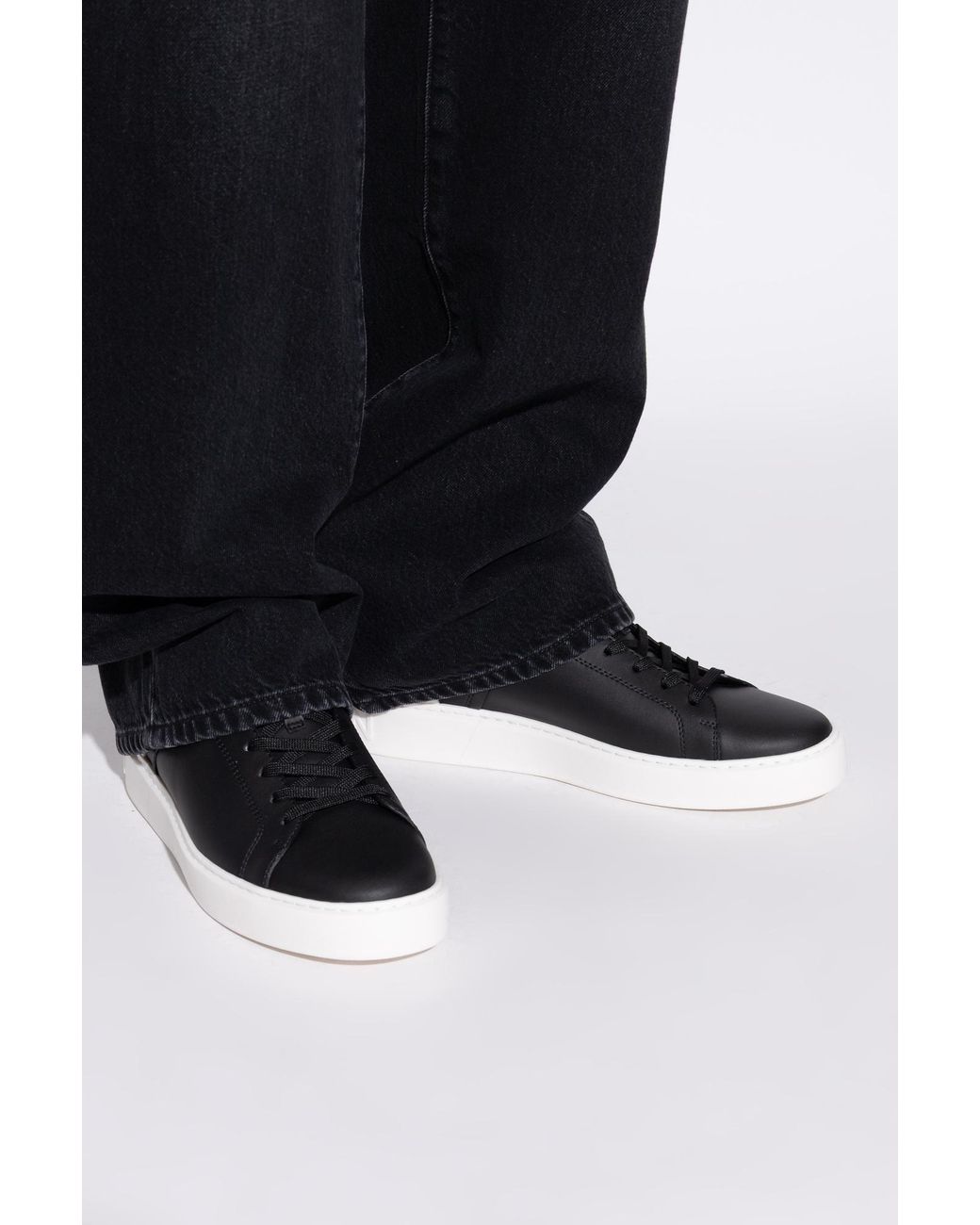 Balmain Black "B-Court" Leather Sneakers for men