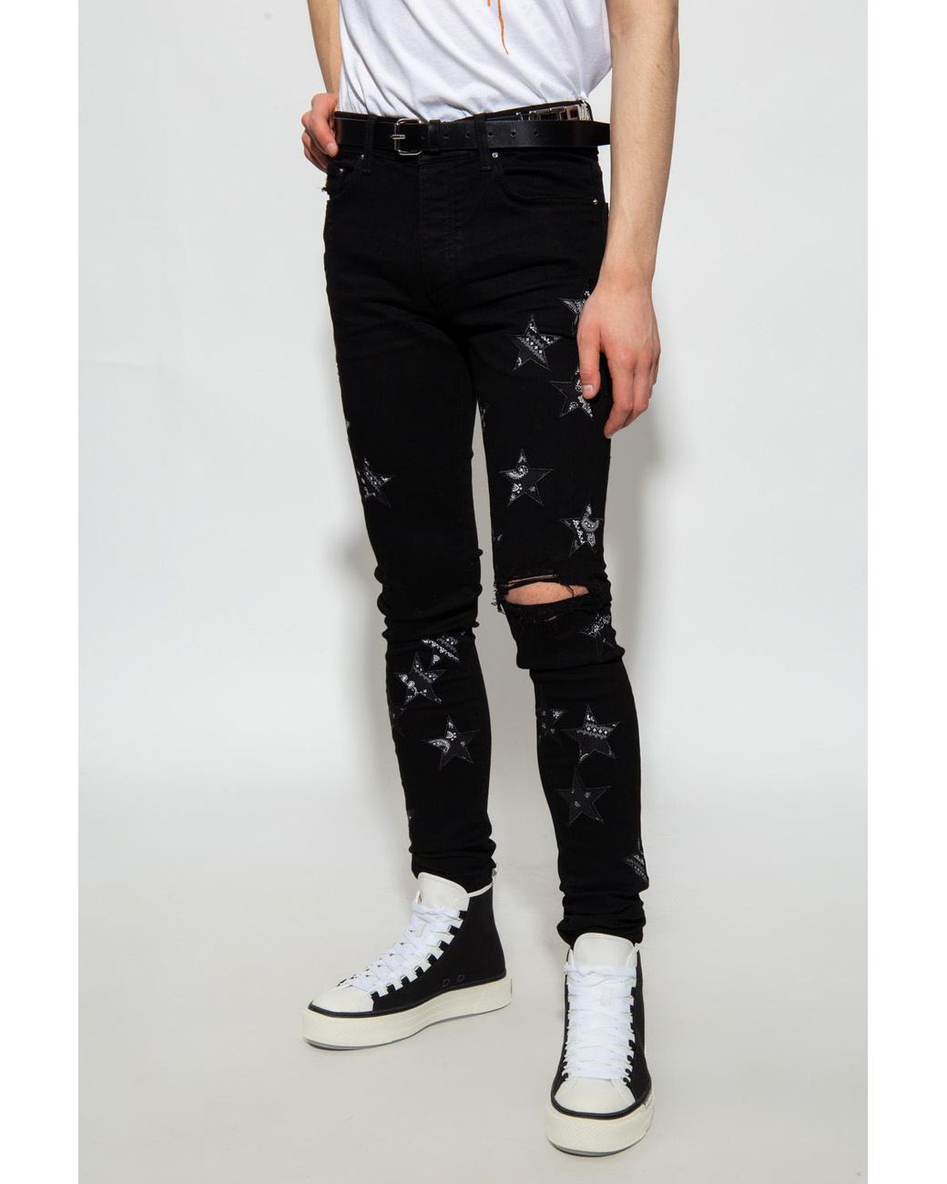 Amiri 'bandana Star' Skinny Jeans in Black for Men | Lyst Canada