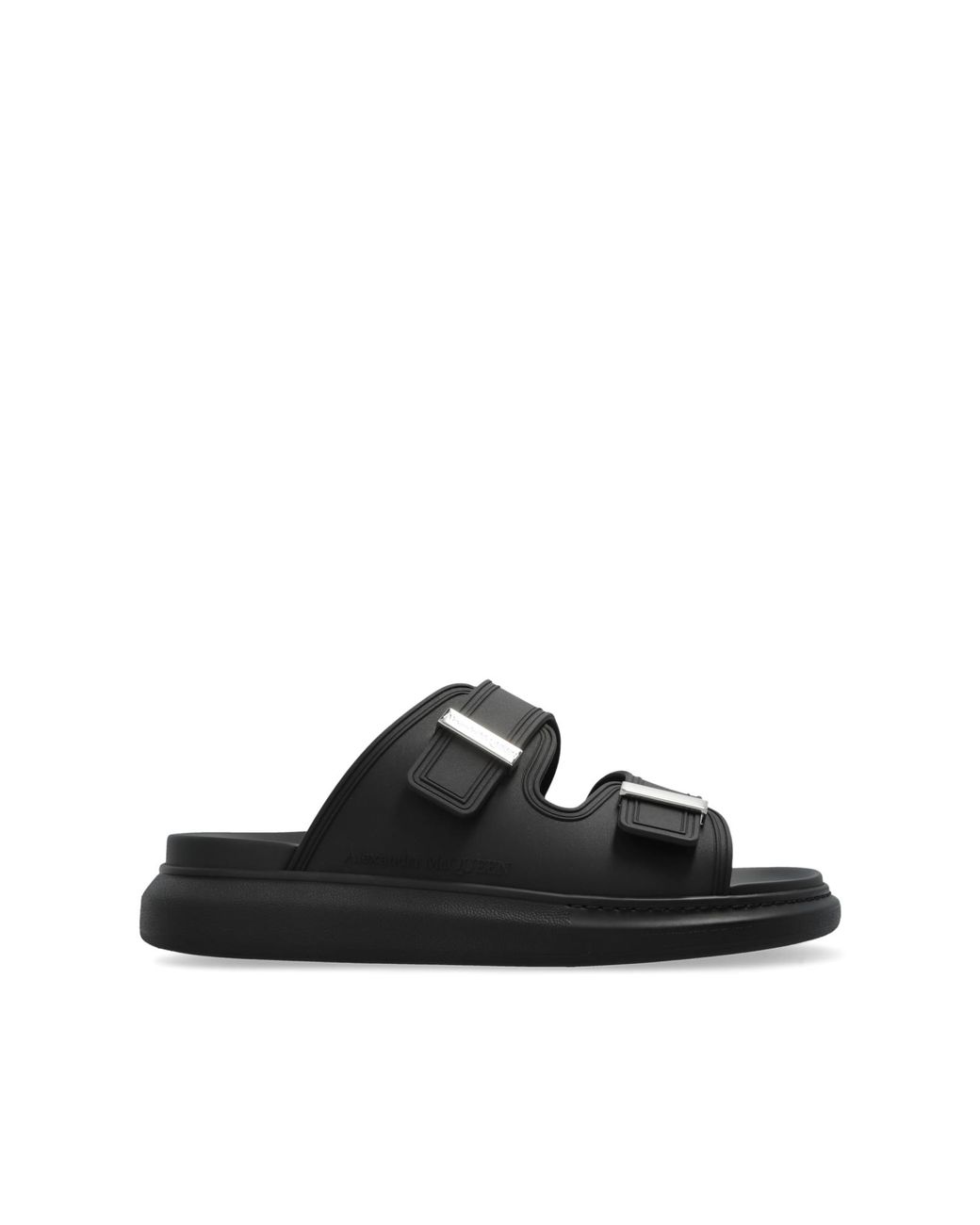 Alexander McQueen Black Rubber Flip-Flops for men