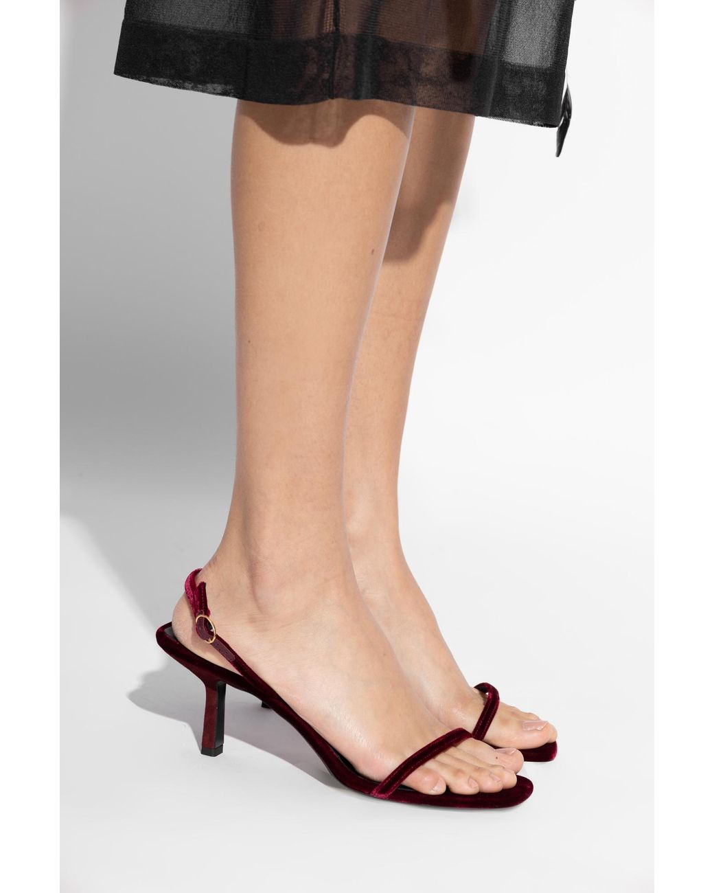 Neous Red Heeled Sandals "Noqui"