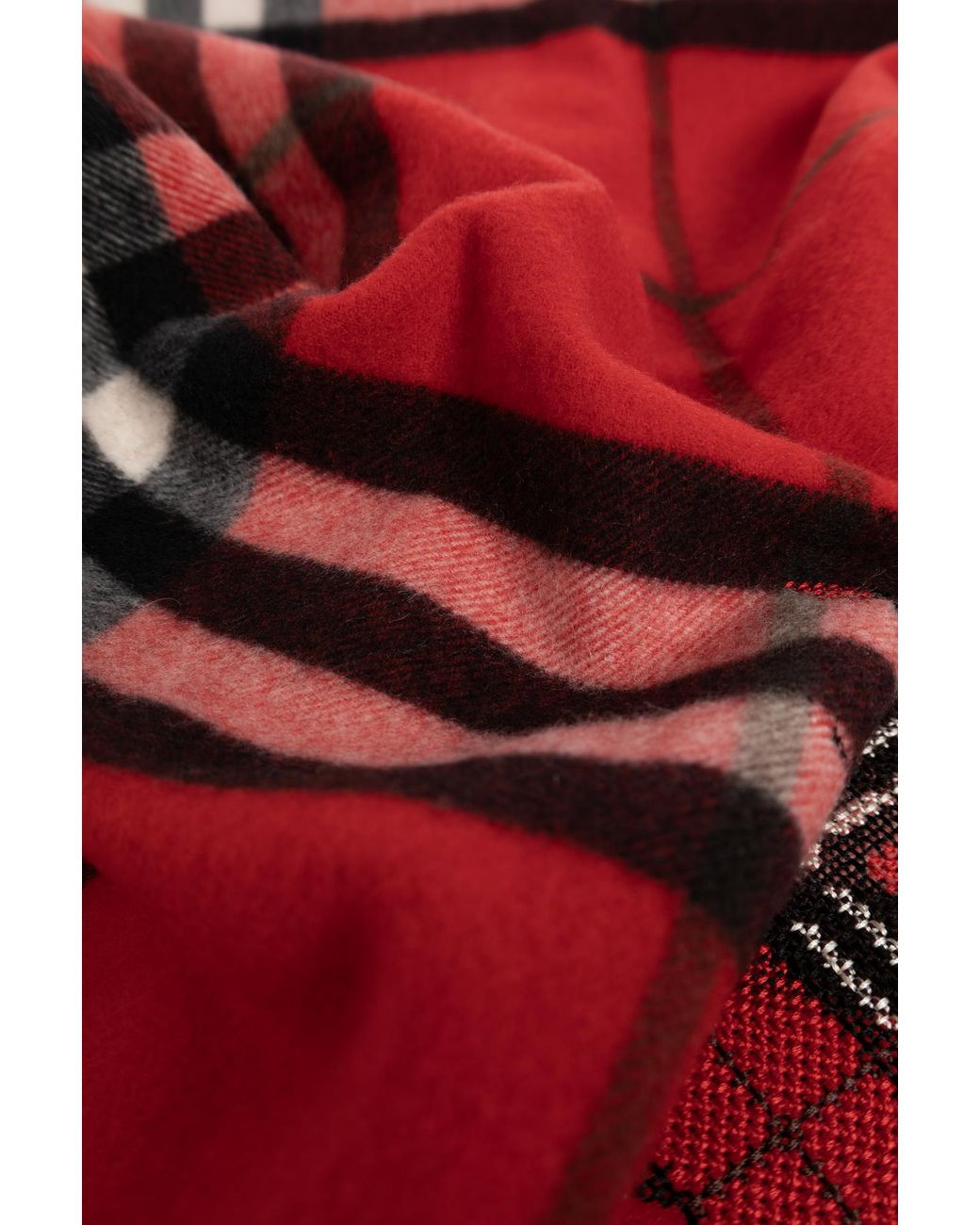 Burberry Red Cashmere Shawl for men