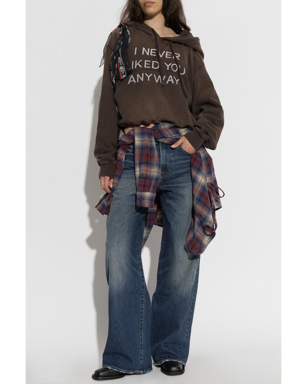 R13 Black Oversized Hoodie
