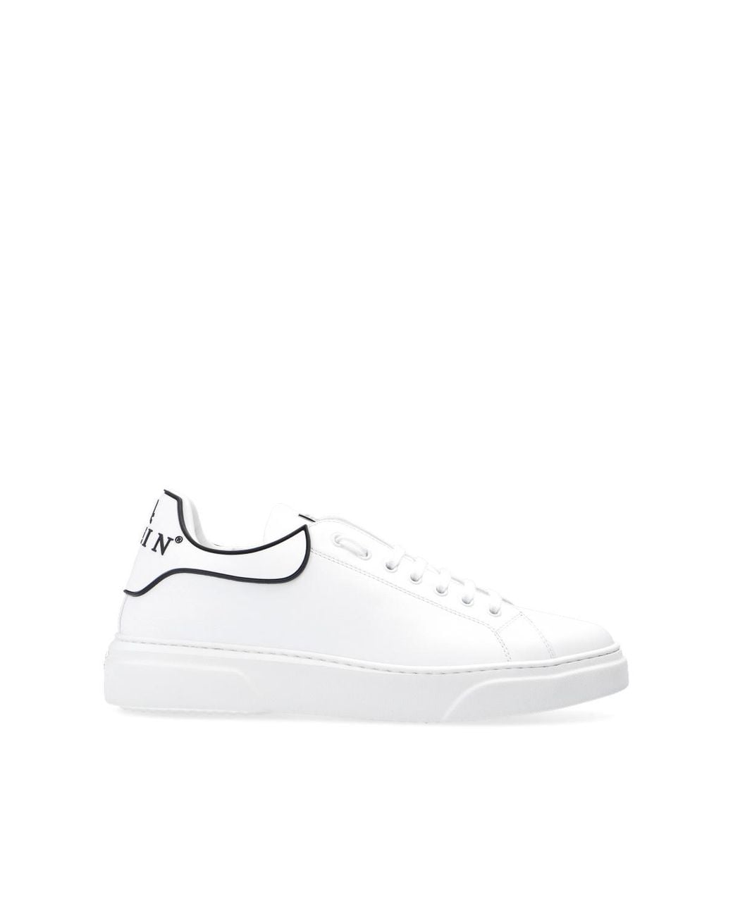 Philipp Plein Leather Sneakers in Black for Men | Lyst