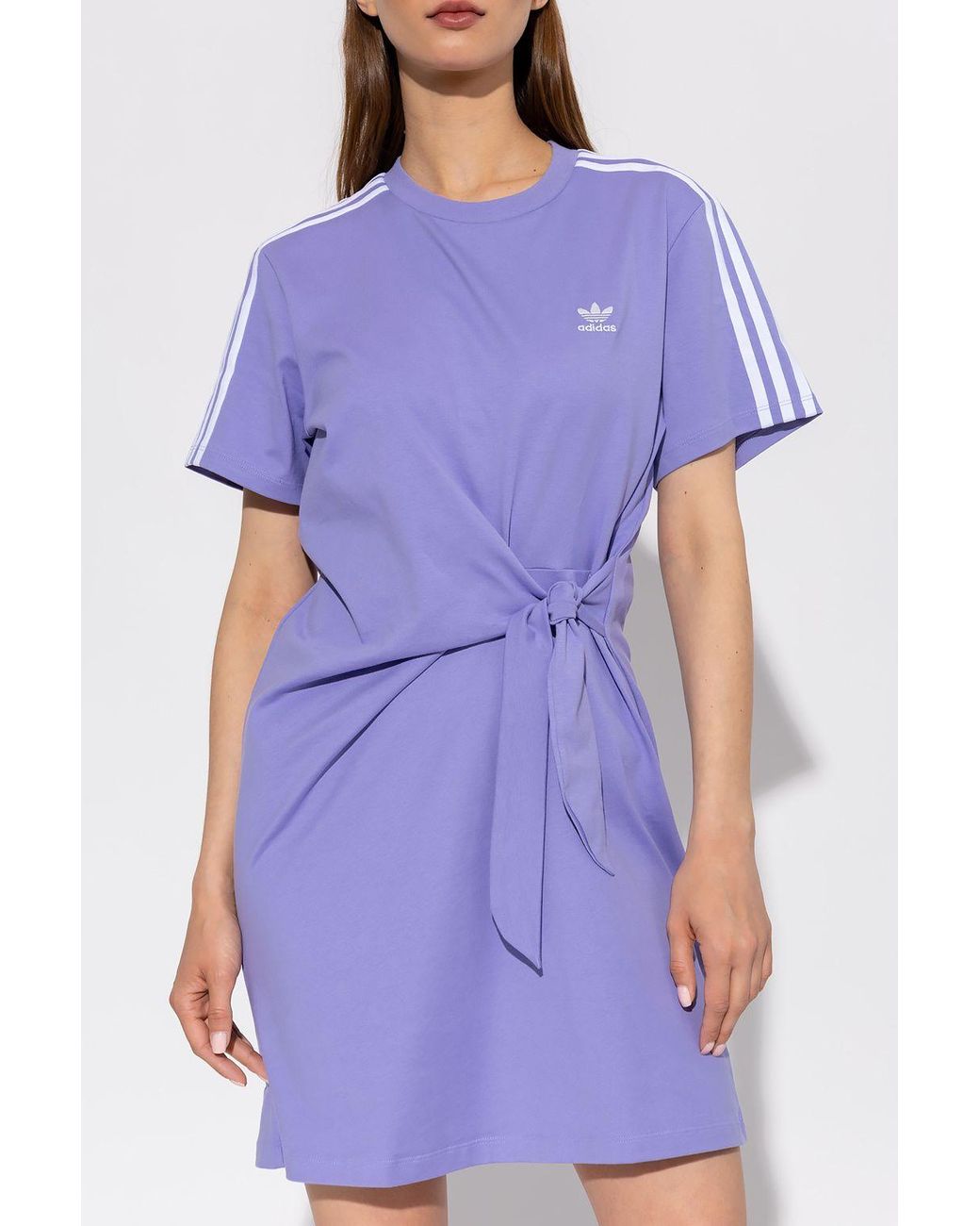adidas Originals Wrap Dress in Purple | Lyst