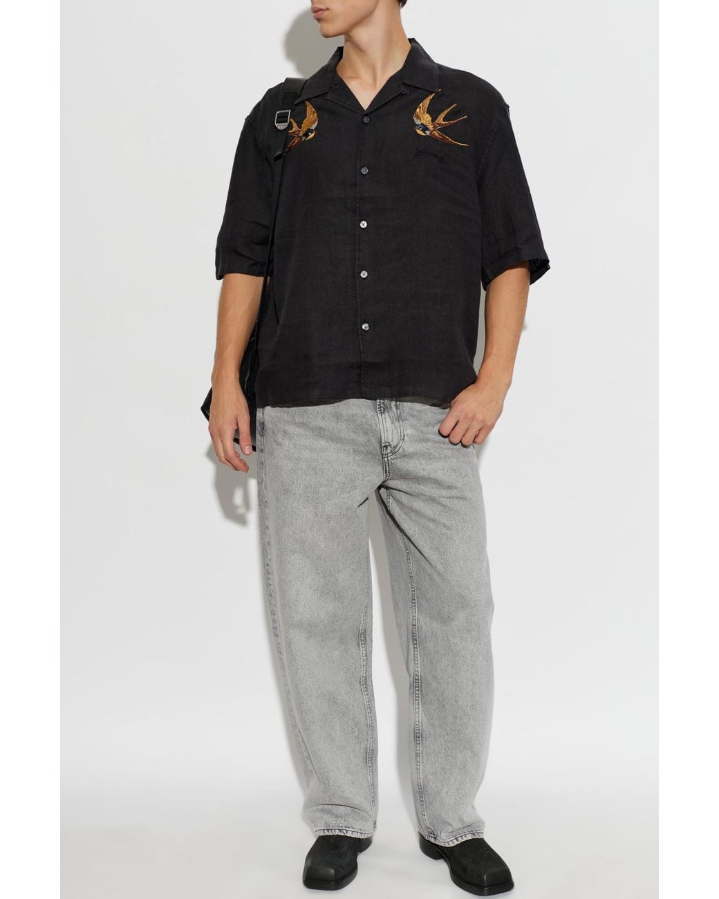 AllSaints Black Shirt 'Avia' for men