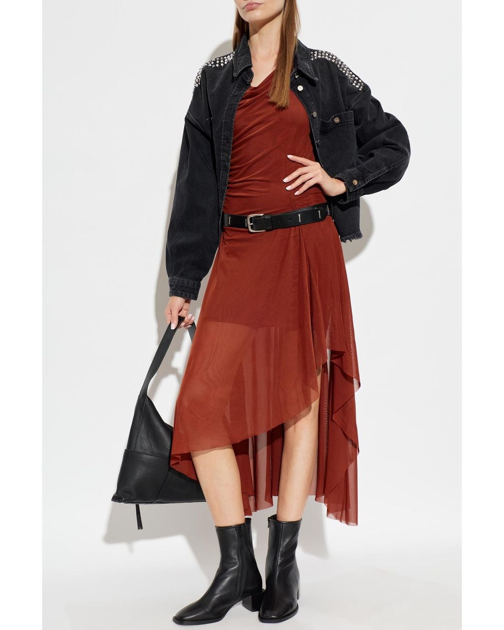 AllSaints Red "Loria" Dress