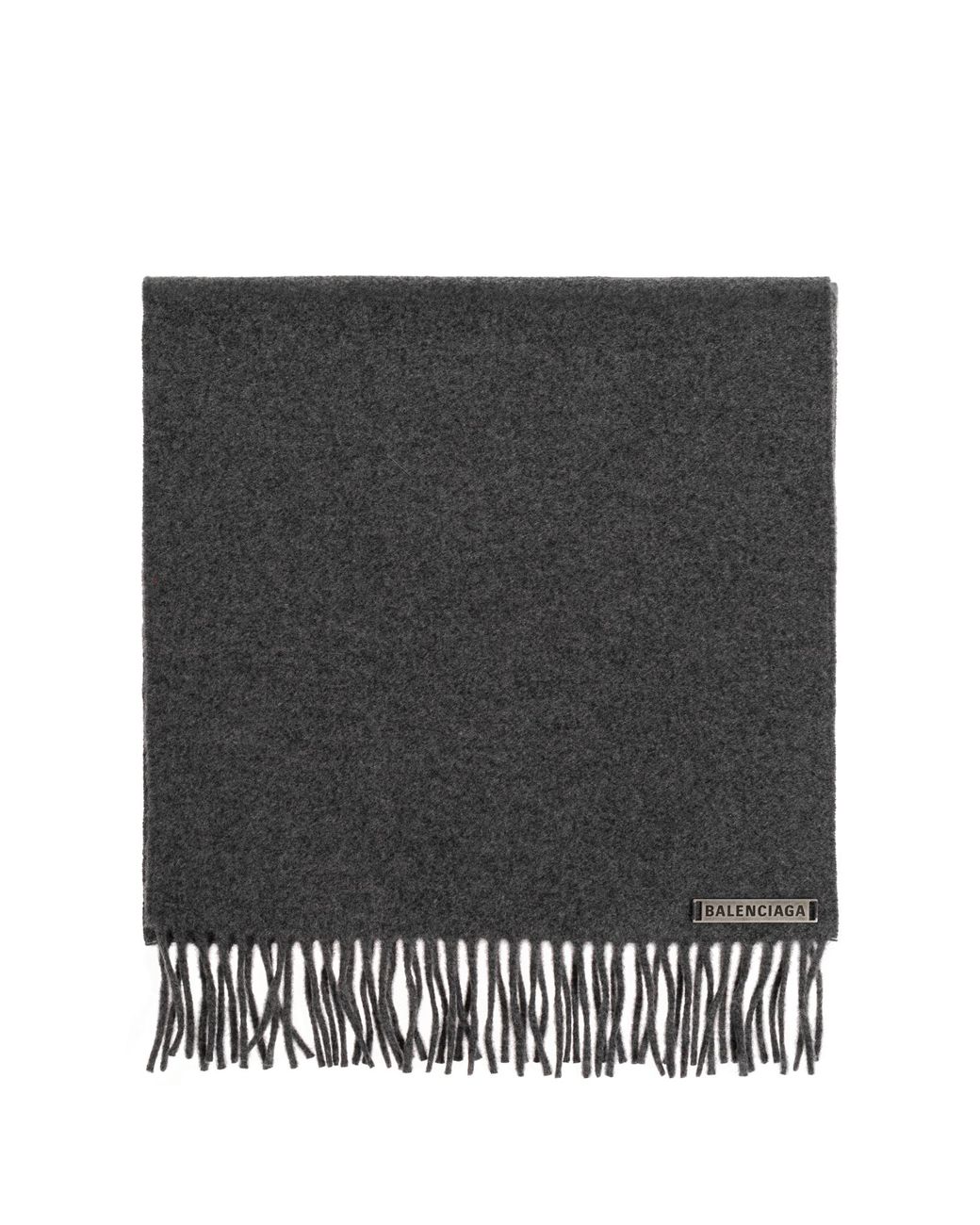 Balenciaga Black Cashmere Scarf With Logo