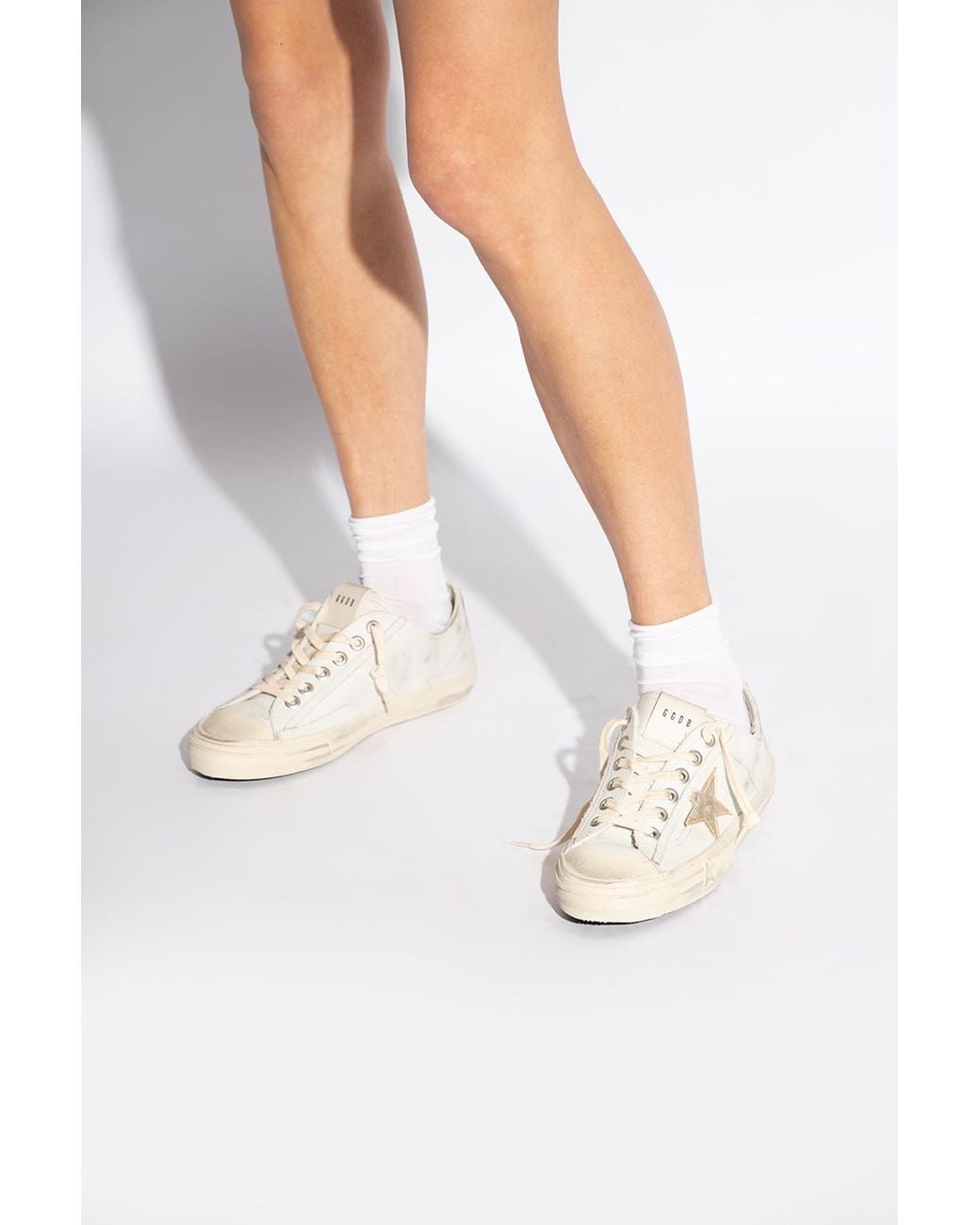 Golden Goose Deluxe Brand White V-Star 2 Sneakers
