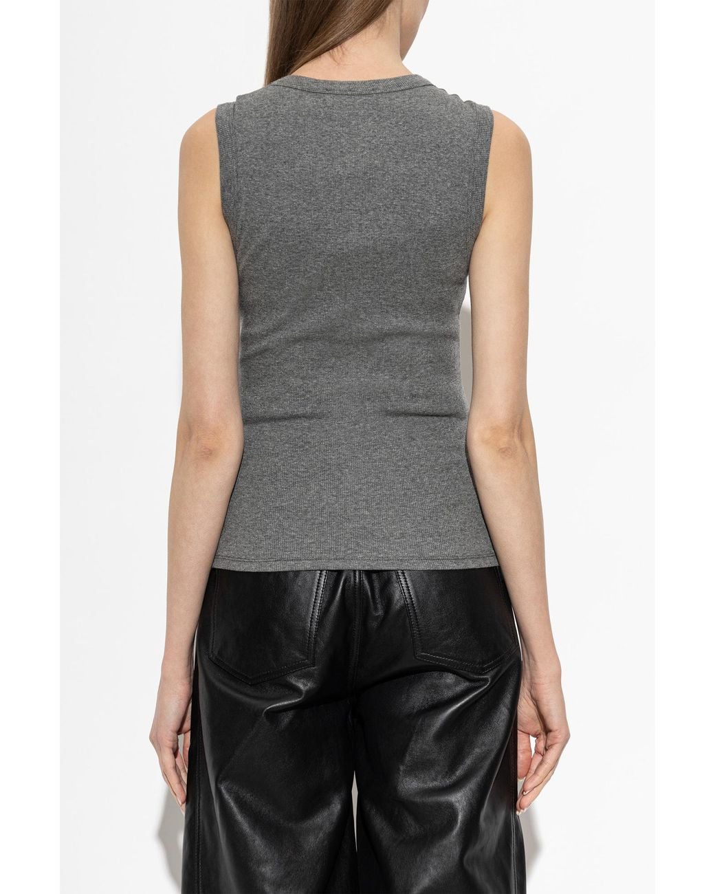 Modström Gray Top 'Igormd' With V-Neck