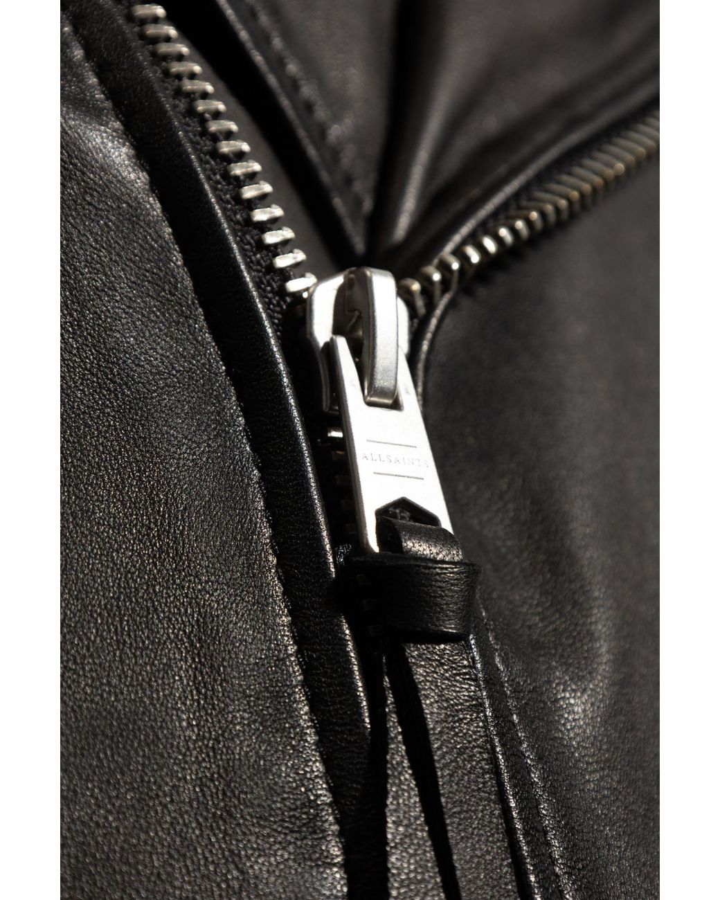 AllSaints Black 'Milo' Biker Jacket for men
