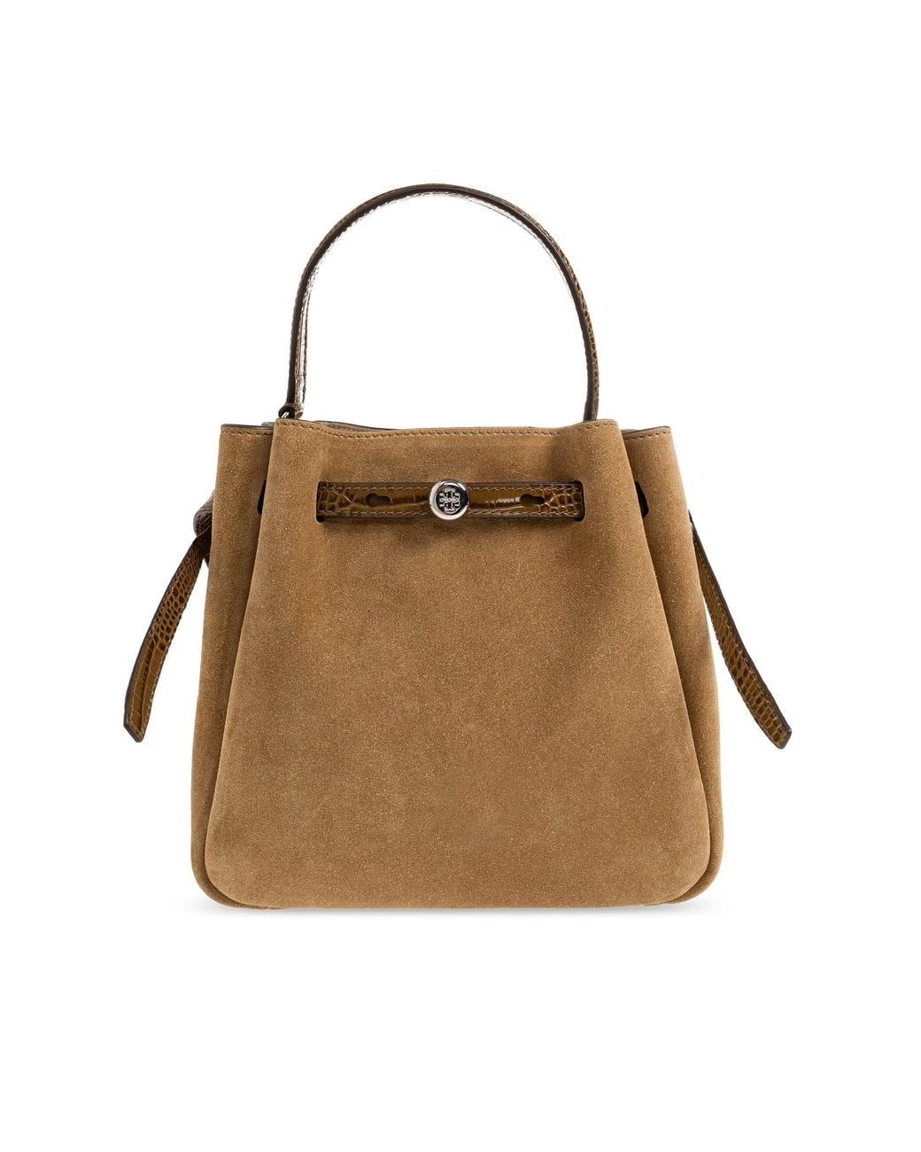 Tory Burch Brown Suede Bag "Romy"