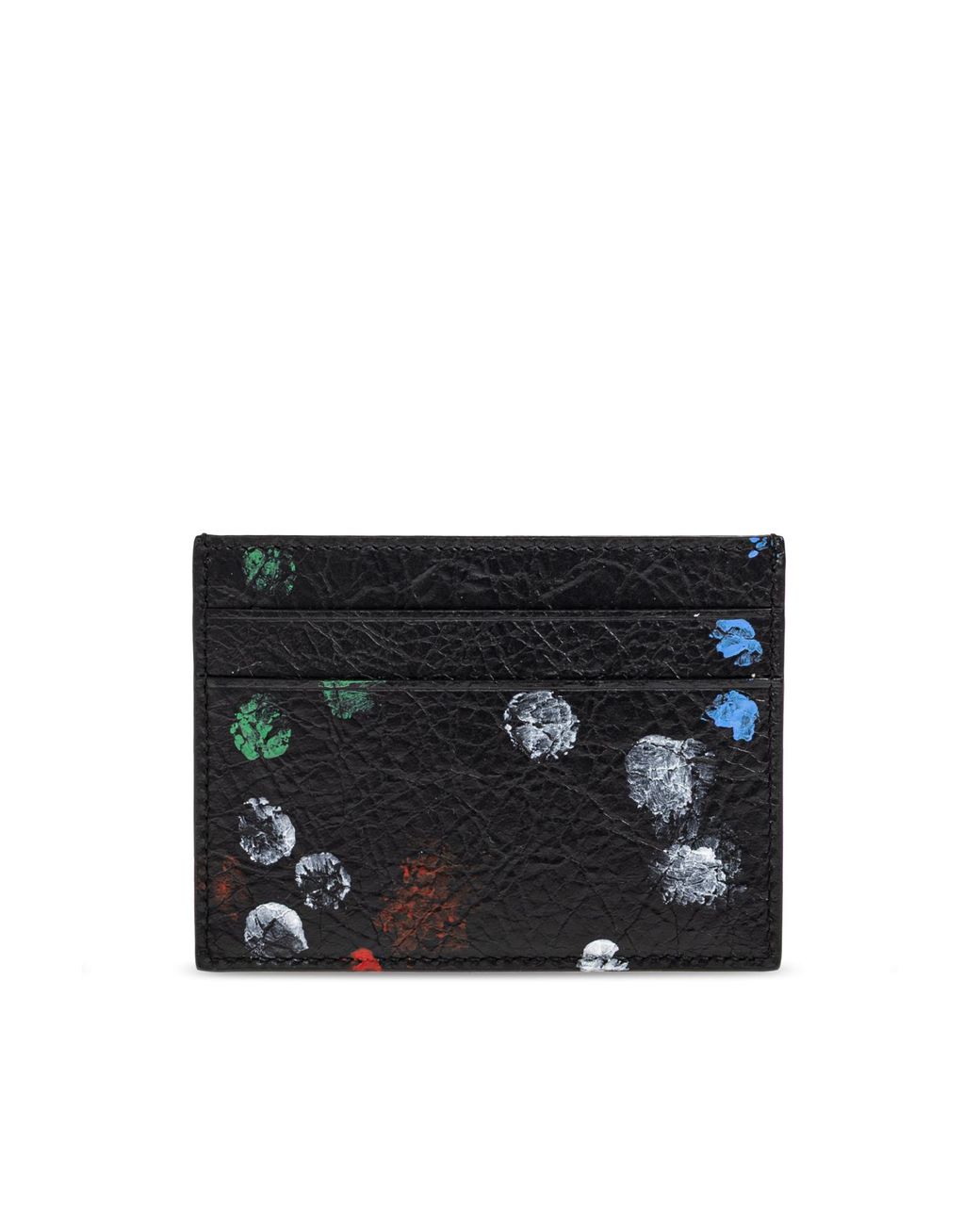 Balenciaga Black Leather Card Holder for men