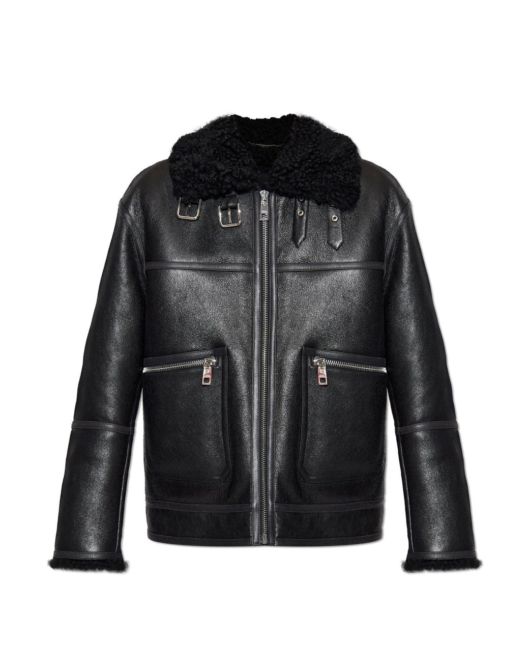 Dolce & Gabbana Black Leather Jacket