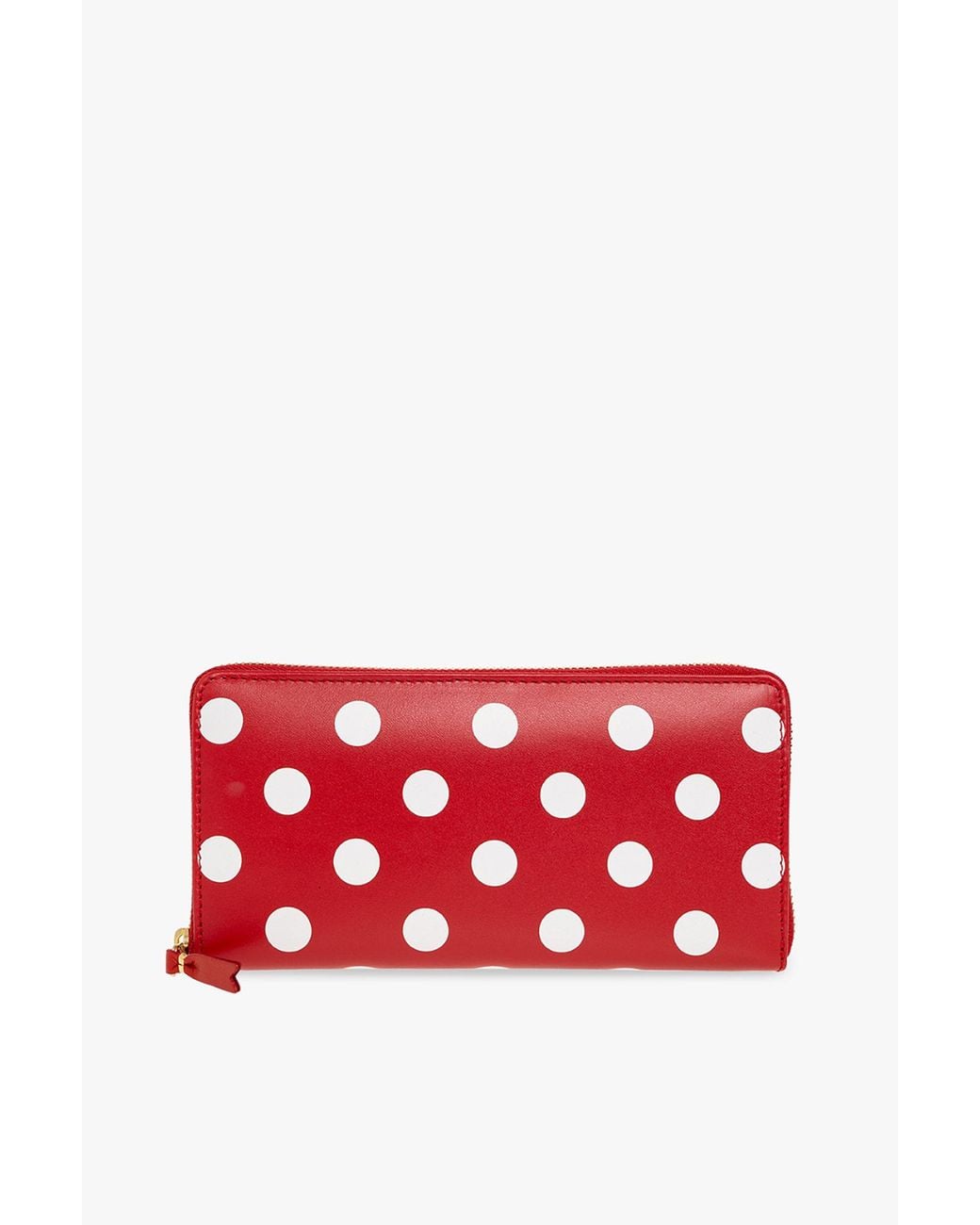 Comme des Garçons Red Zip-Around Leather Wallet