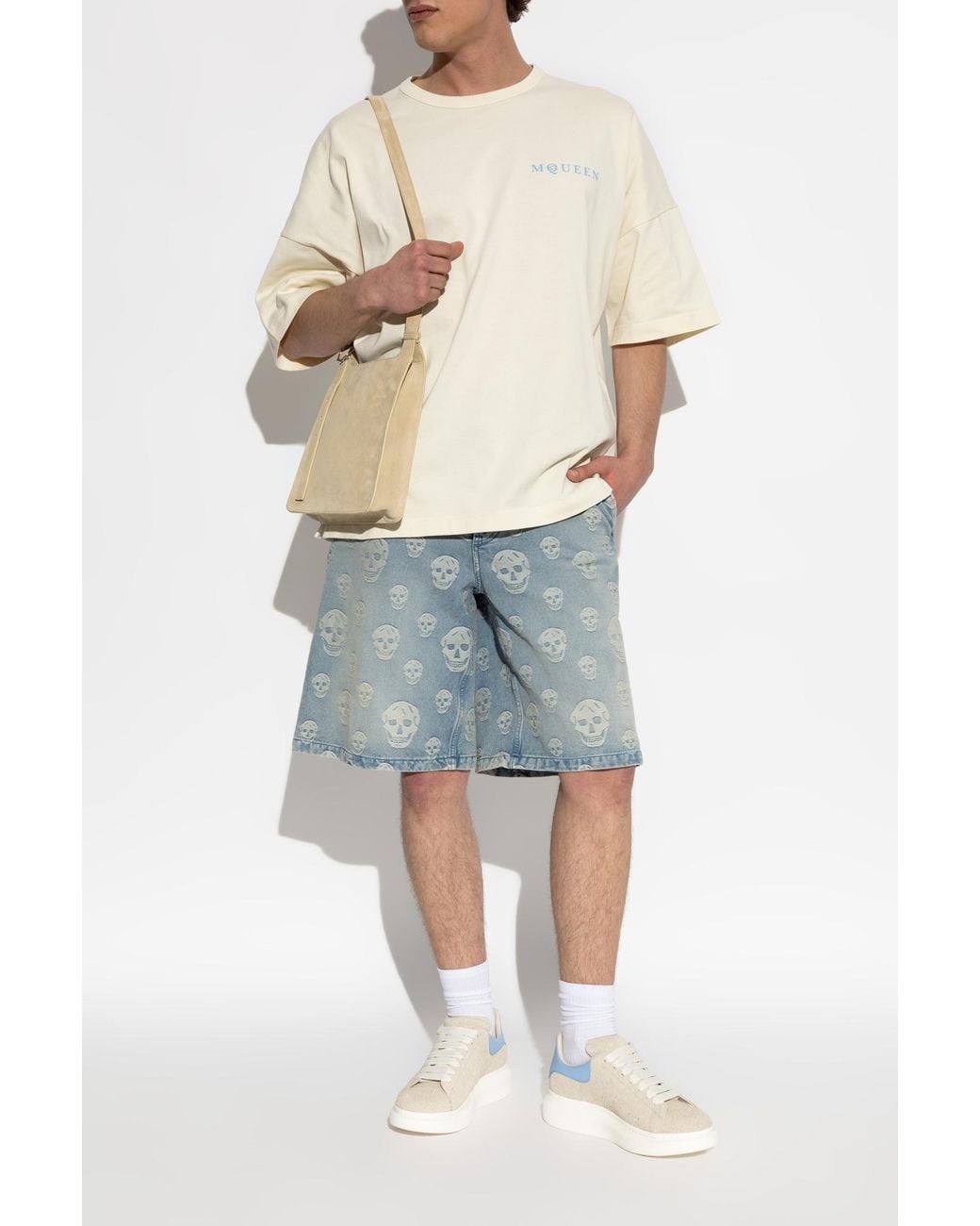 McQueen White T-Shirt With Logo for men