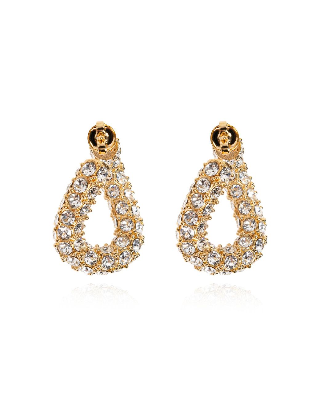 Isabel Marant Metallic Earrings With Sparkling Crystals