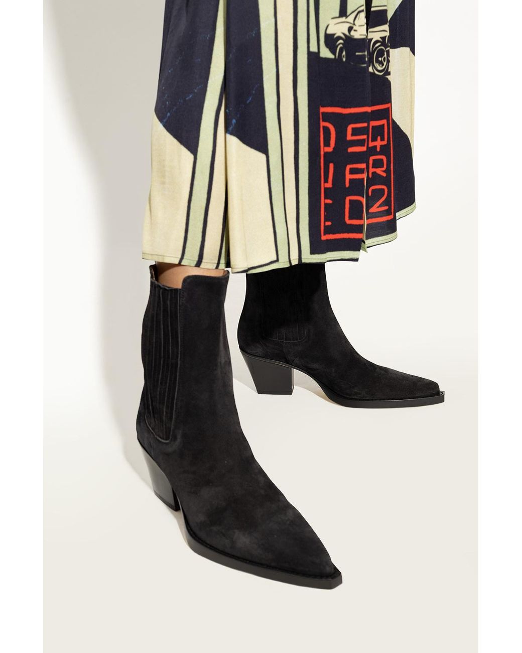 Paris Texas 'dallas' Heeled Ankle Boots in Black | Lyst