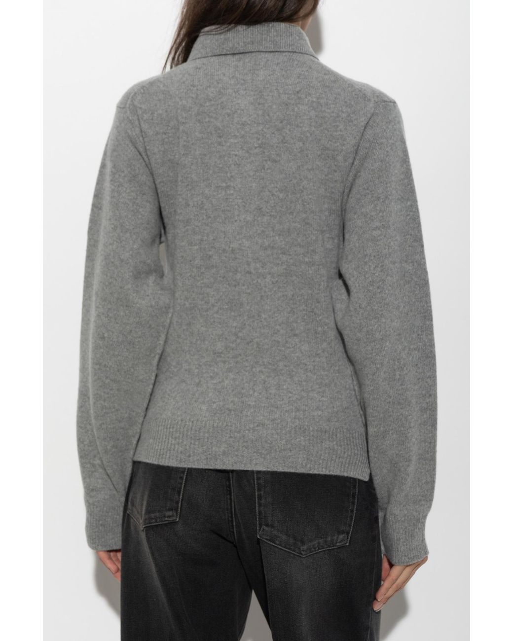 Haikure Gray Wool Polo "Ash"