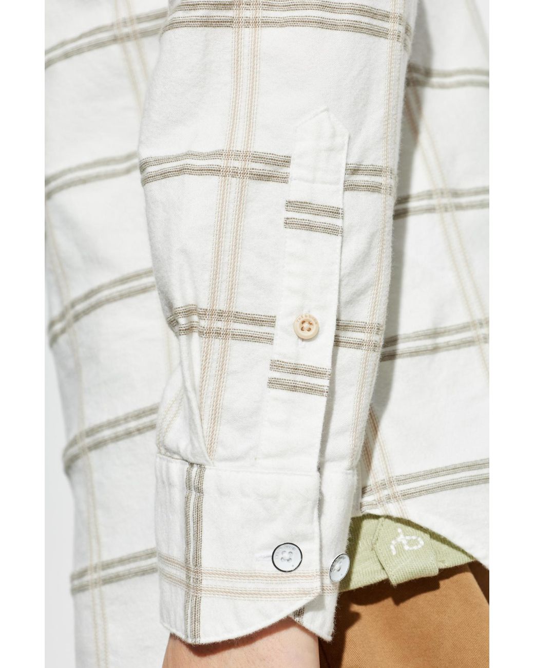 Rag & Bone White Checked Pattern Shirt for men