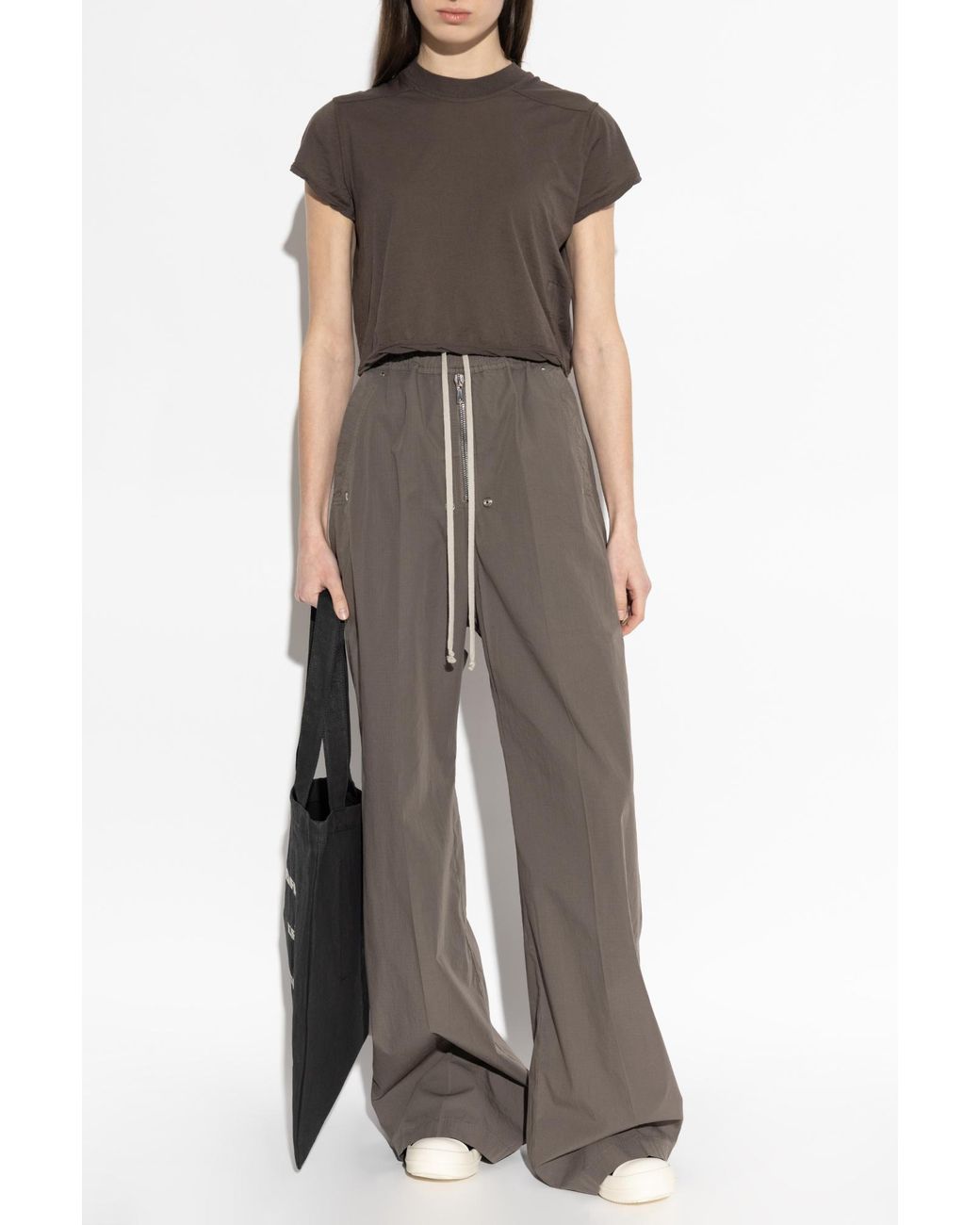 Rick Owens Brown Top With A Decorative Stripe