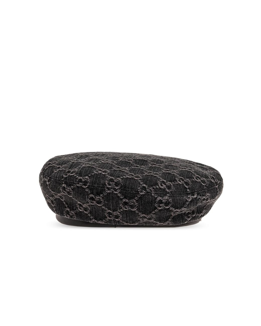Gucci: GG Denim Beret (Black/ Grey) Gucci Denim Beret, in Black | Lyst main image 3