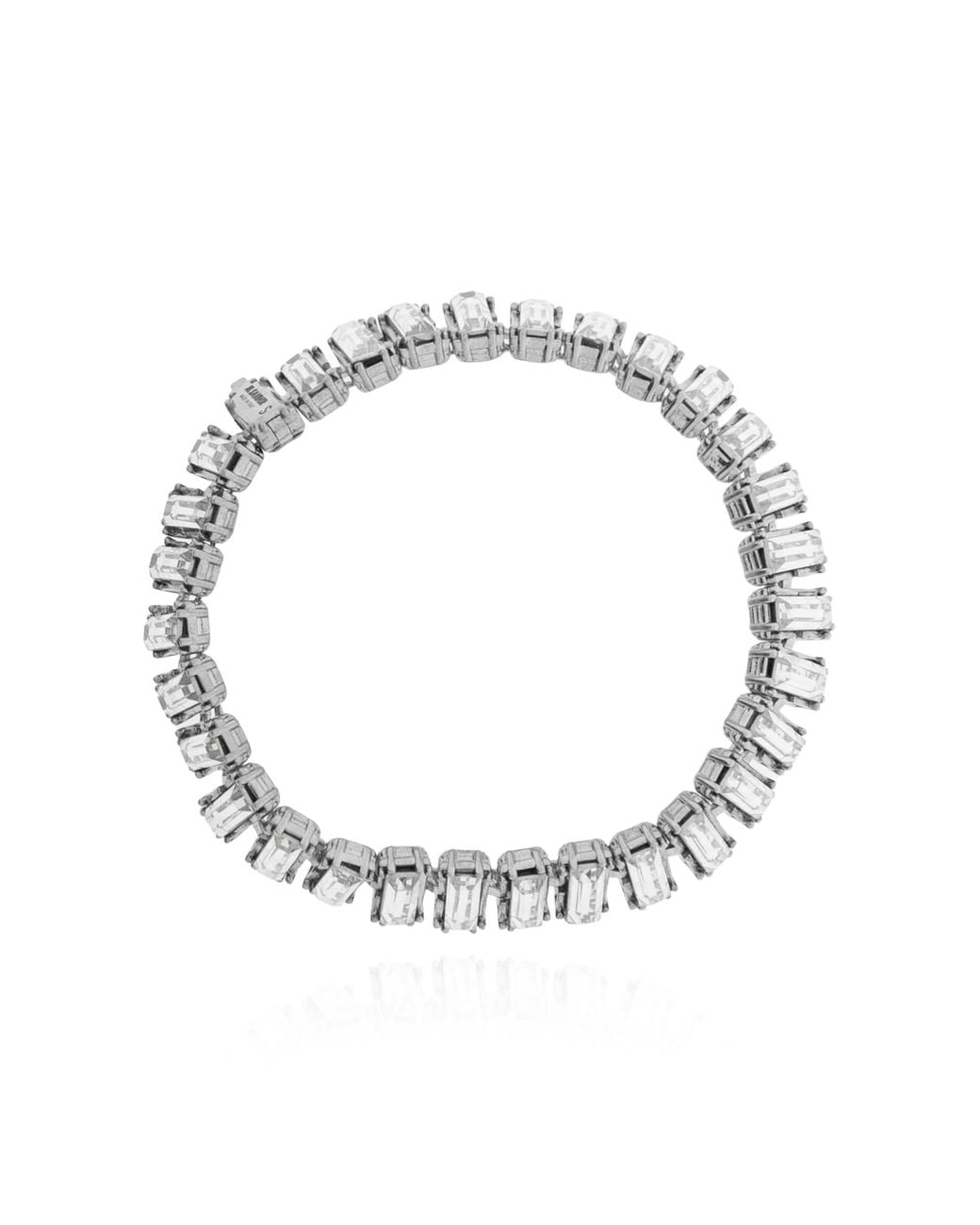 Jil Sander Metallic Bracelet With Crystals