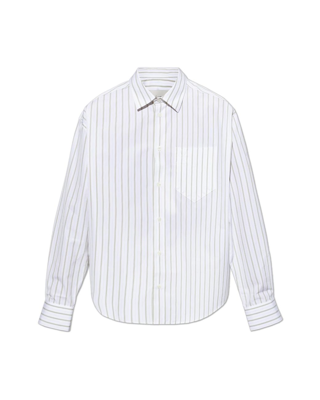 AMI White Shirt With A Stripe Pattern
