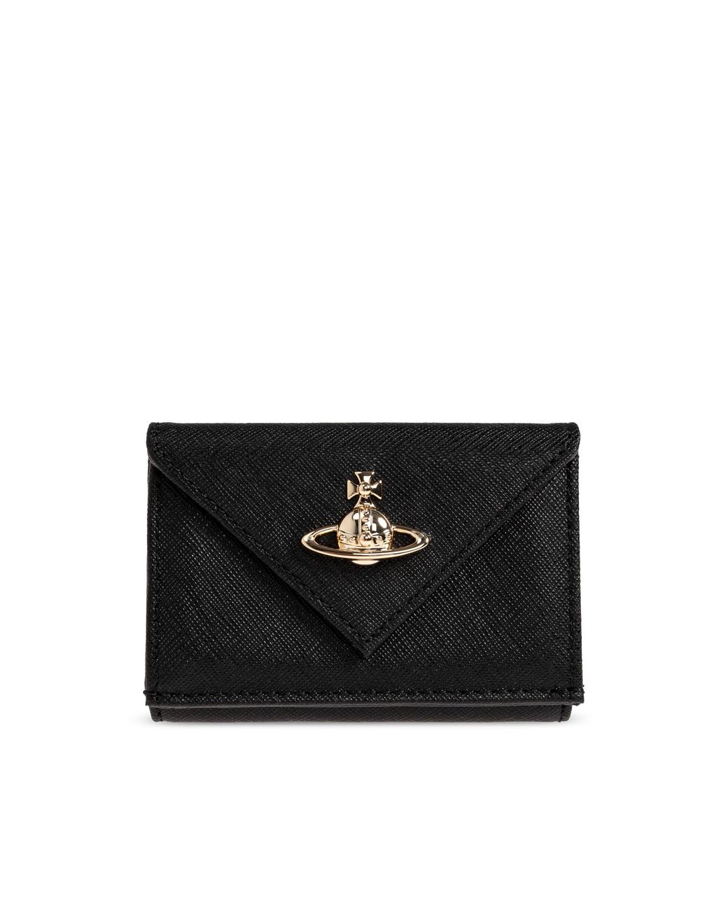 Vivienne Westwood Black Wallet With Application Logo