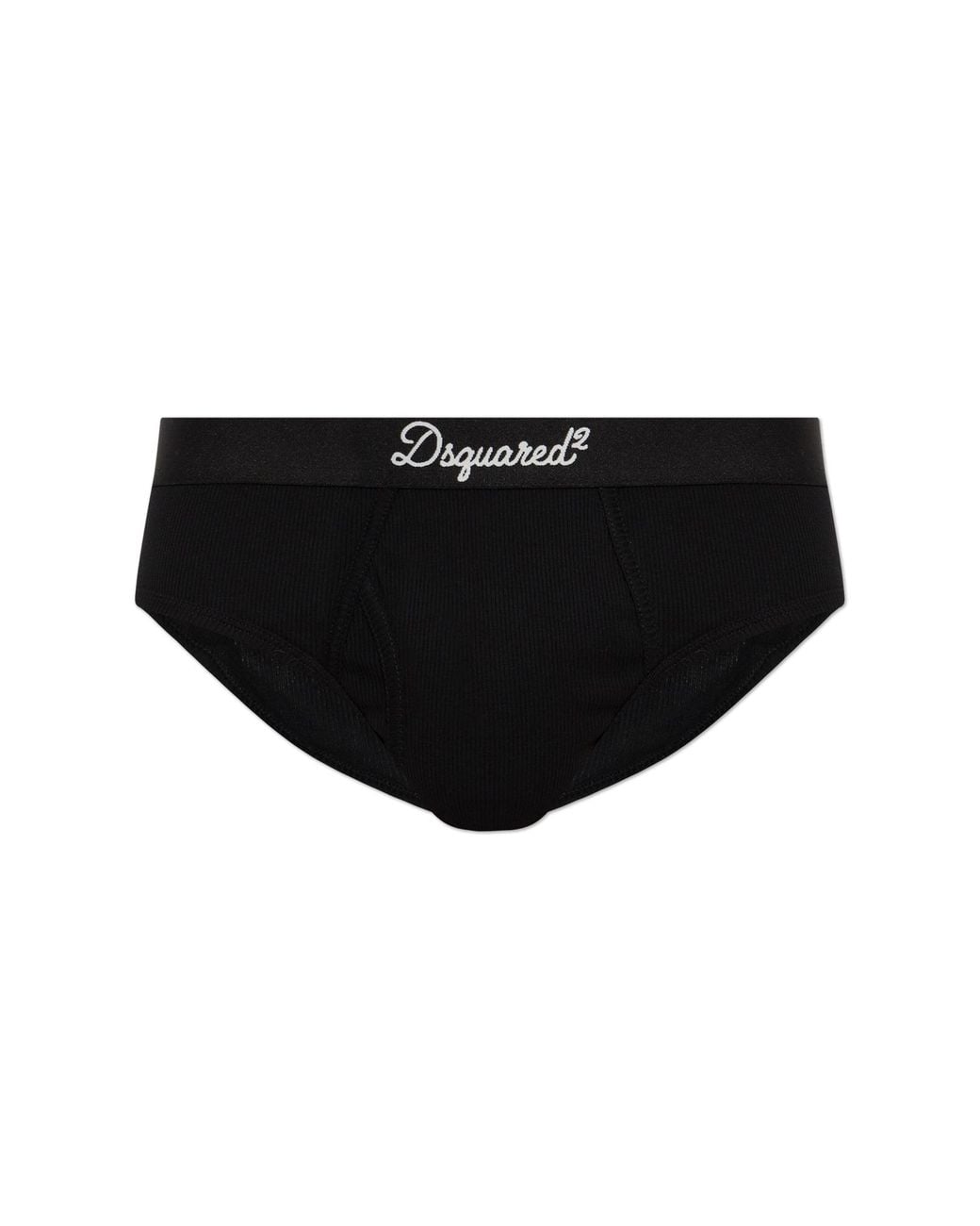 DSquared² Black Briefs With Logo for men