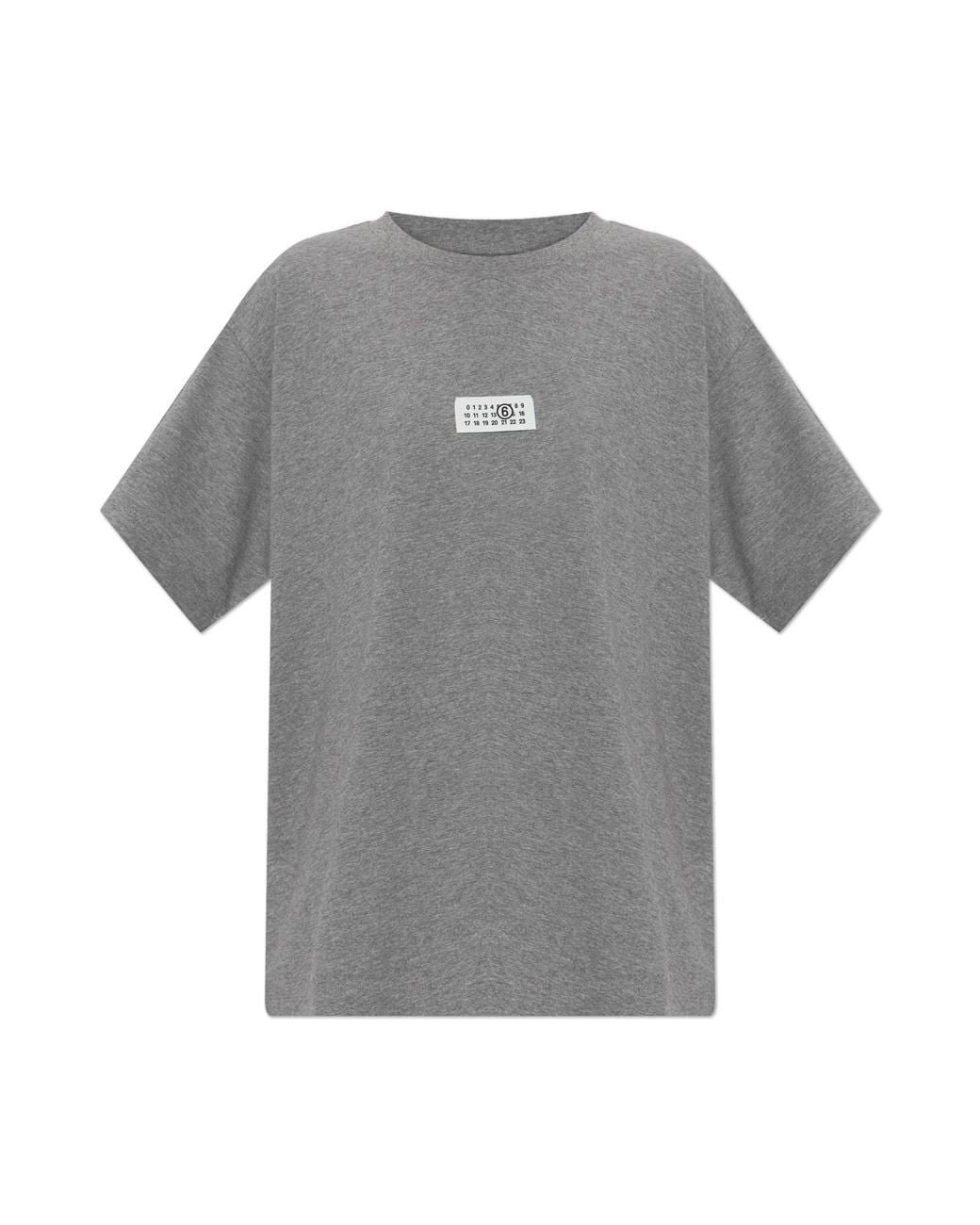MM6 by Maison Margiela Gray T-Shirt With Logo Patch