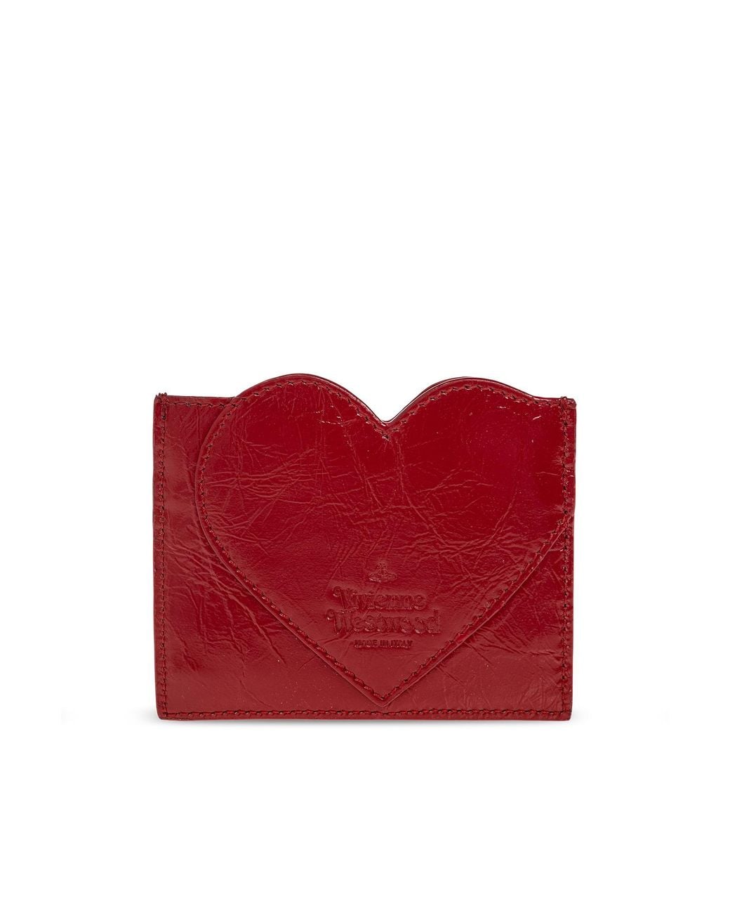 Vivienne Westwood Red Leather Card Holder With Logo