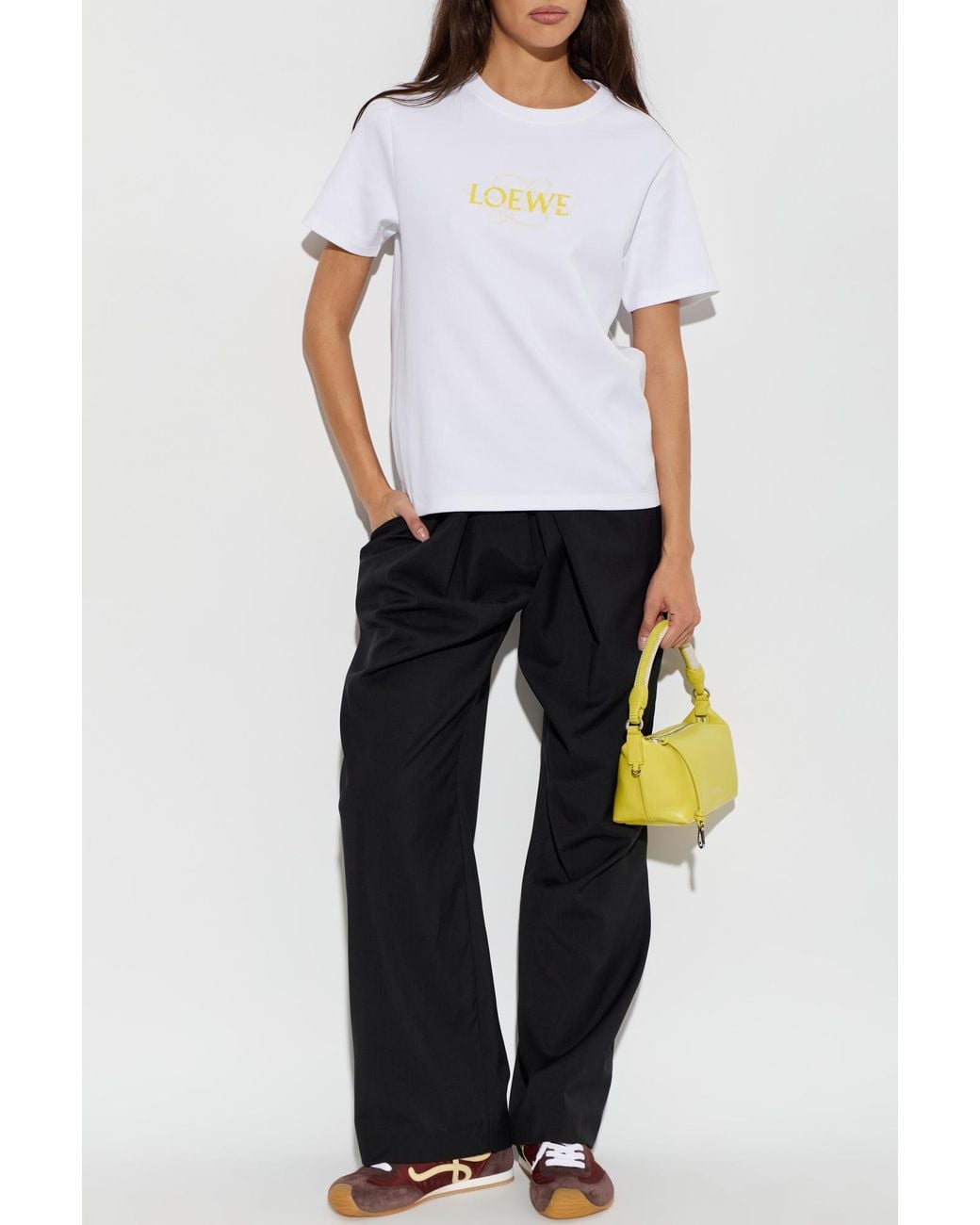 Loewe White T-Shirt With Logo