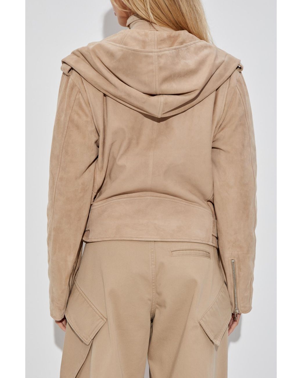 Alaïa Natural Suede Jacket With Hood
