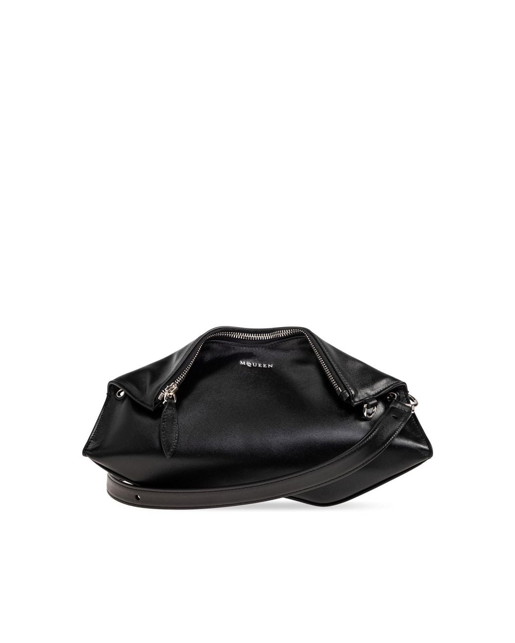 McQueen Black Shoulder Bag "Manta"