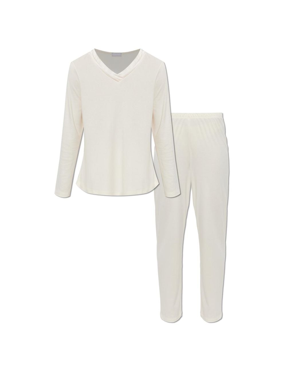 Hanro White Two-Piece Pajama Set 'Tyra'