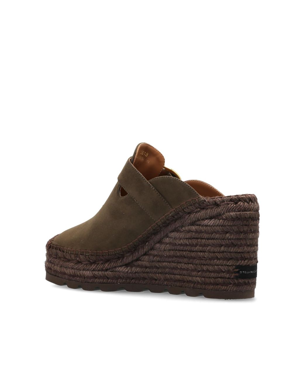 Stella McCartney Black Wedge Sandals 'Gaia'