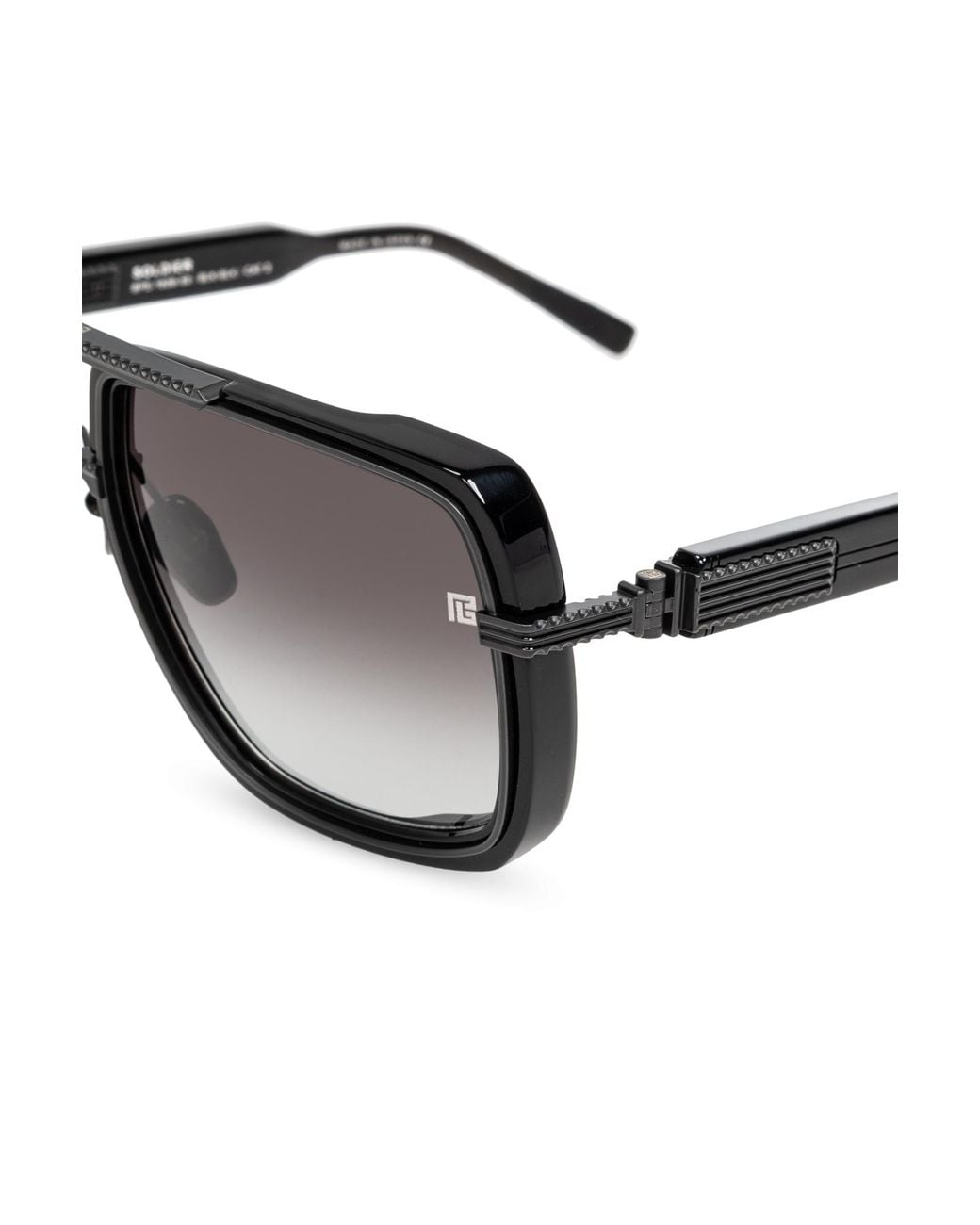 Balmain Black 'Soldier' Sunglasses