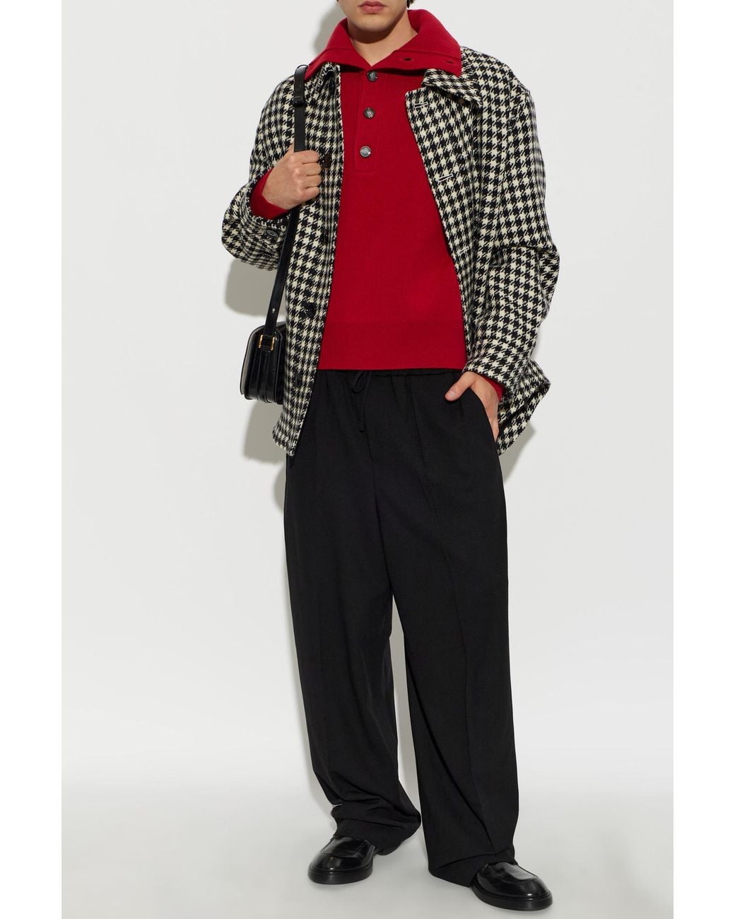 AMI Wool Turtleneck Sweater With Embroidered Logo for men