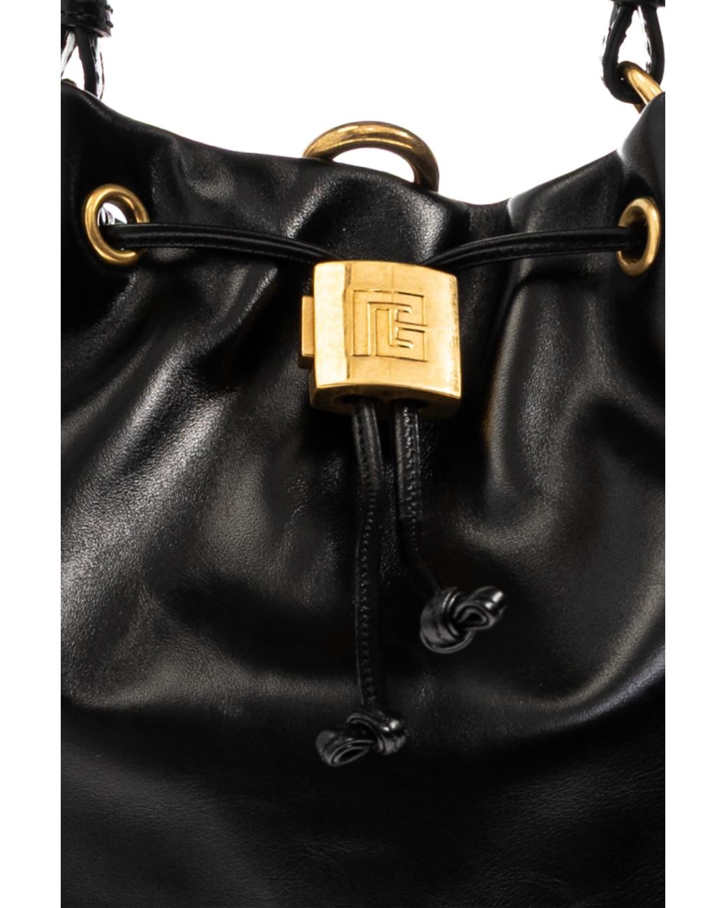 Balmain Blue Leather Backpack