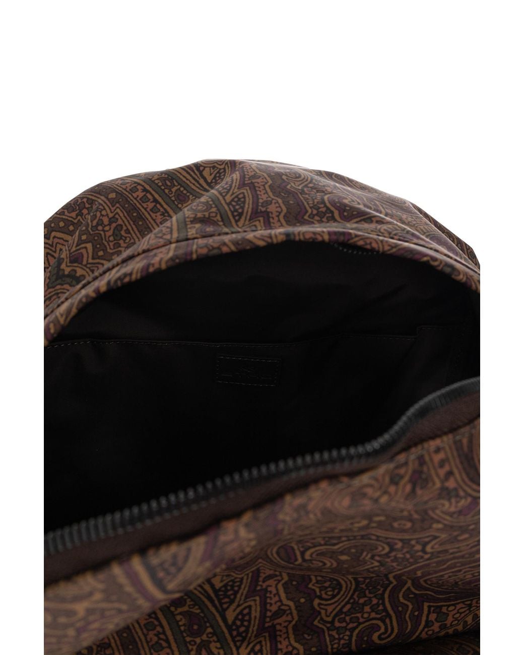 Etro Brown Patterned Backpack for men