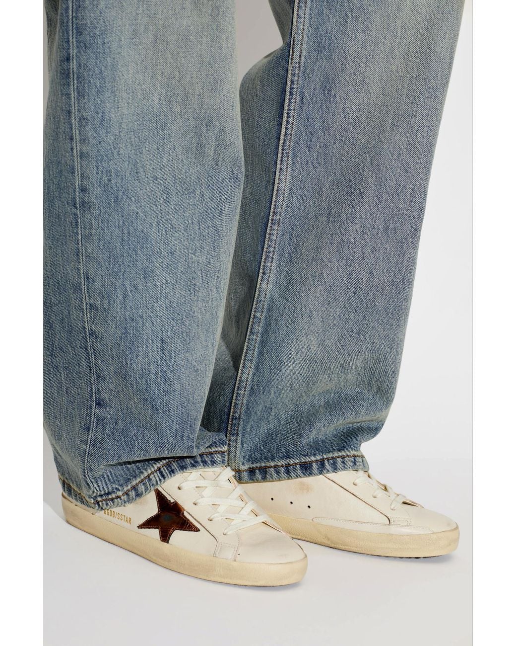 Golden Goose Deluxe Brand Brown Sports Shoes 'Super Star Folded Lining All Aro'